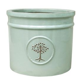 Verve Barcău Olive Ceramic Circular Plant pot (Dia)38cm