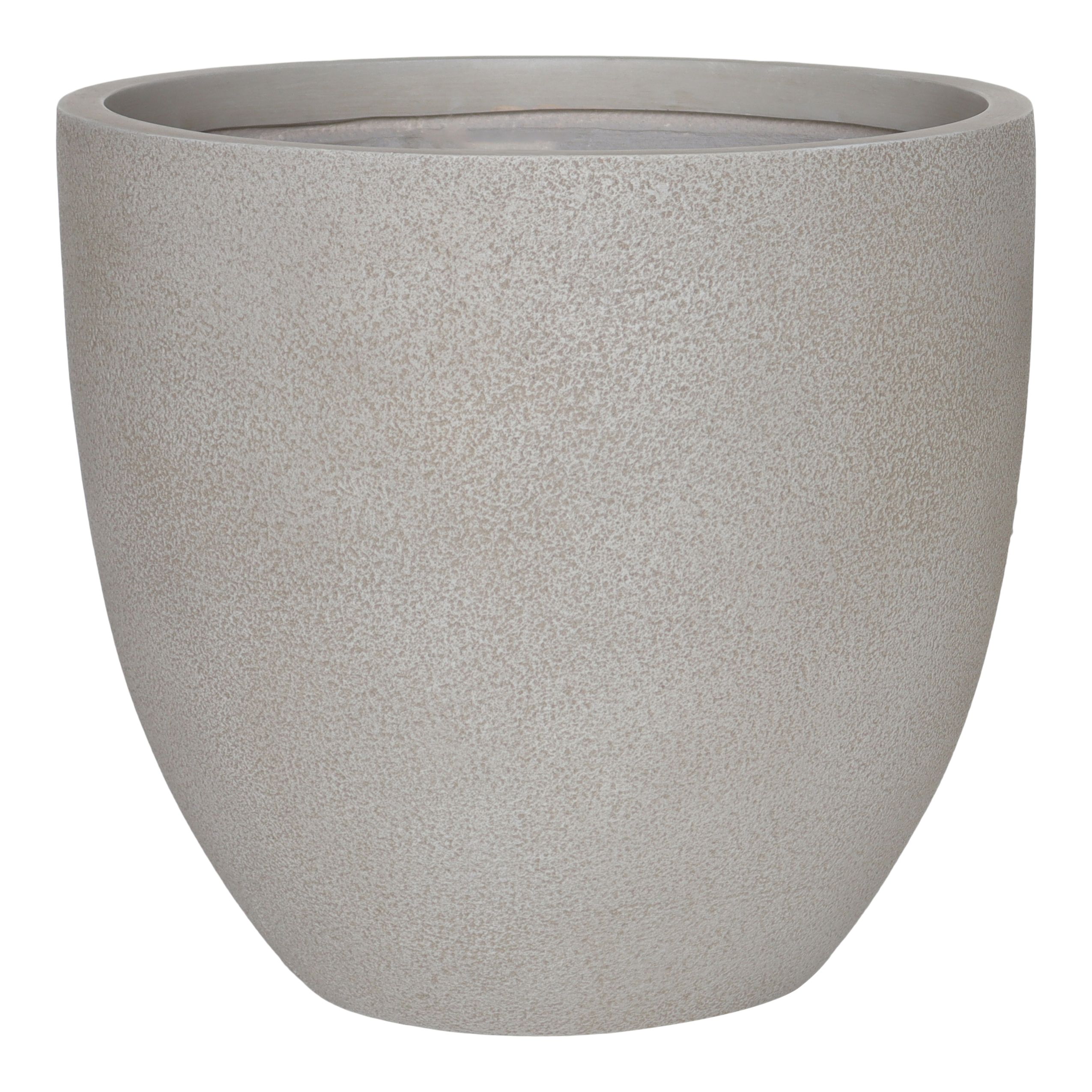 Verve Beige Fibreclay Plant pot (Dia) 16cm, (H)36cm