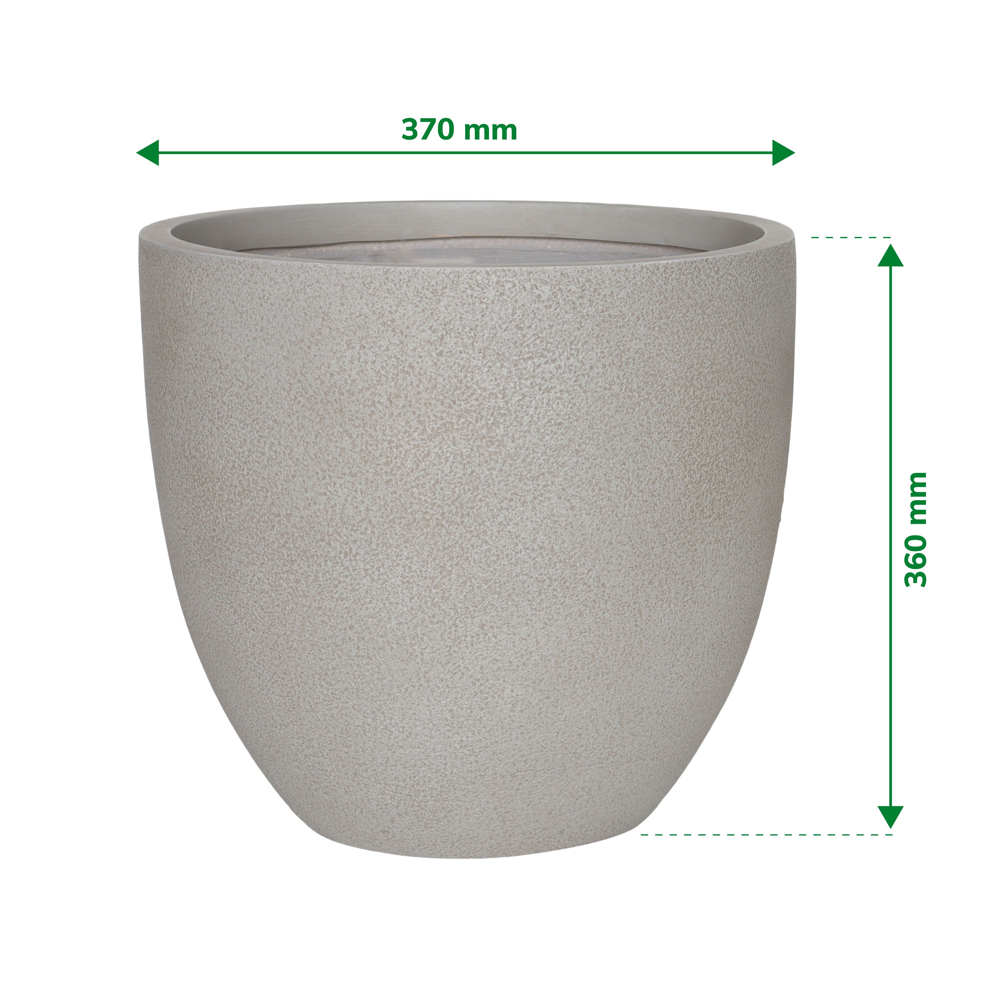 Verve Beige Fibreclay Plant pot (Dia) 16cm, (H)36cm