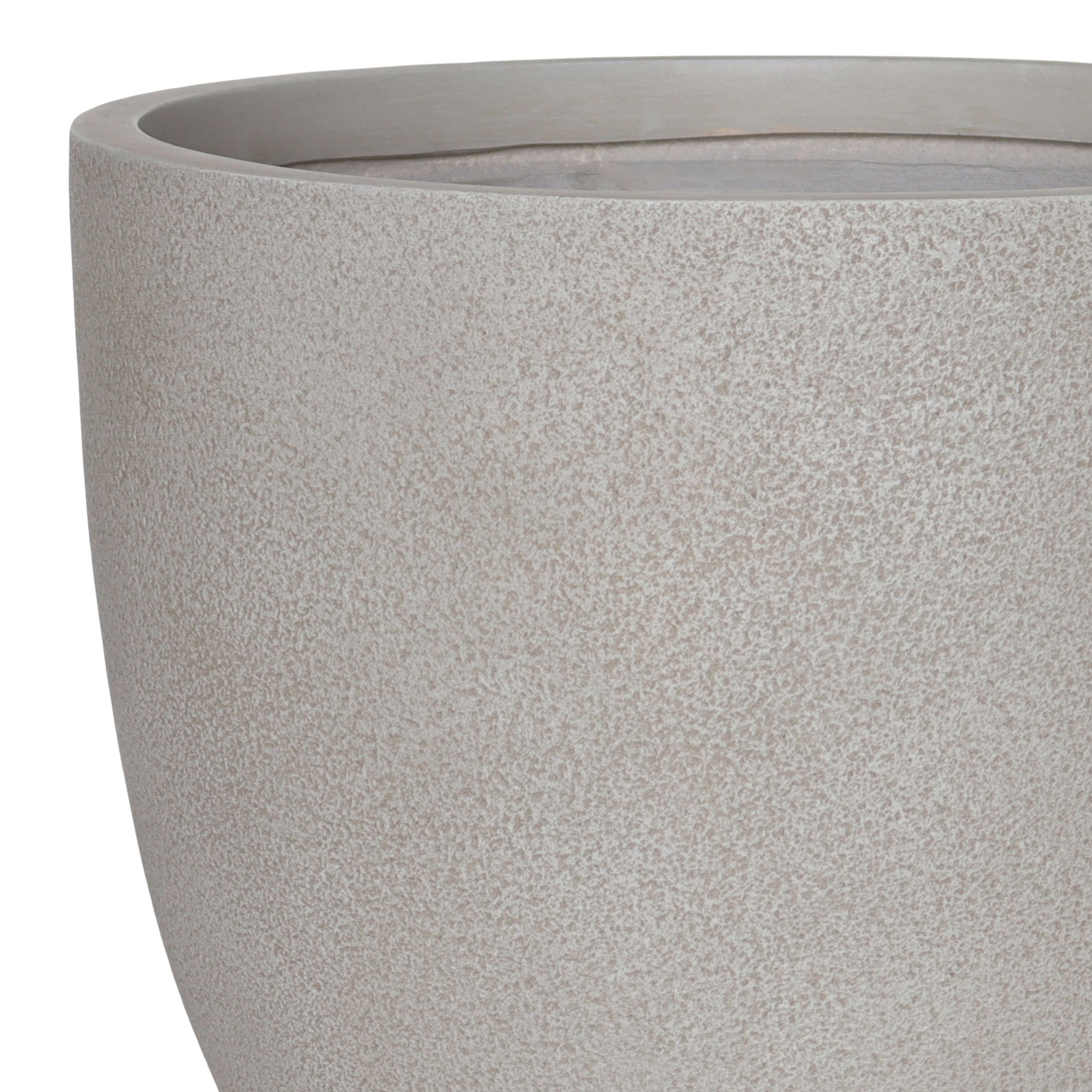 Verve Beige Fibreclay Plant pot (Dia) 16cm, (H)36cm