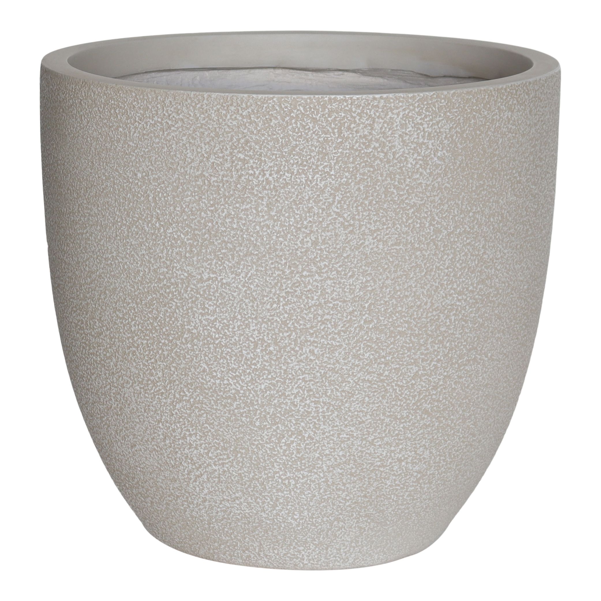 Verve Beige Fibreclay Plant pot (Dia) 30.5cm, (H)29cm