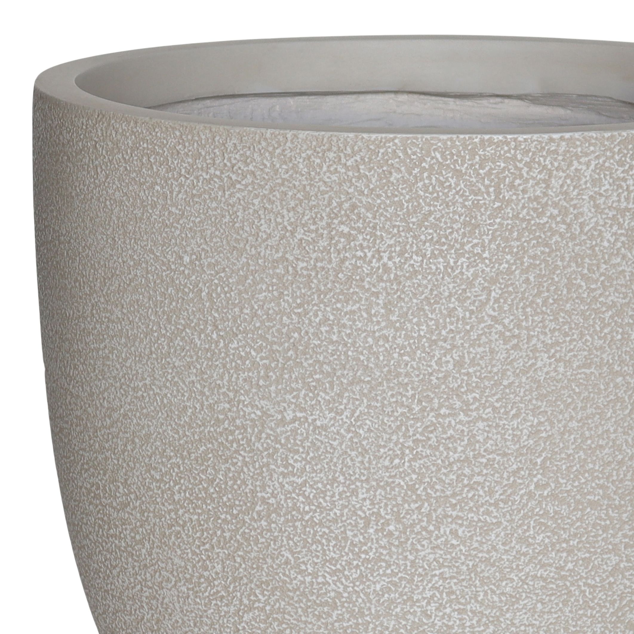 Verve Beige Fibreclay Plant pot (Dia) 30.5cm, (H)29cm