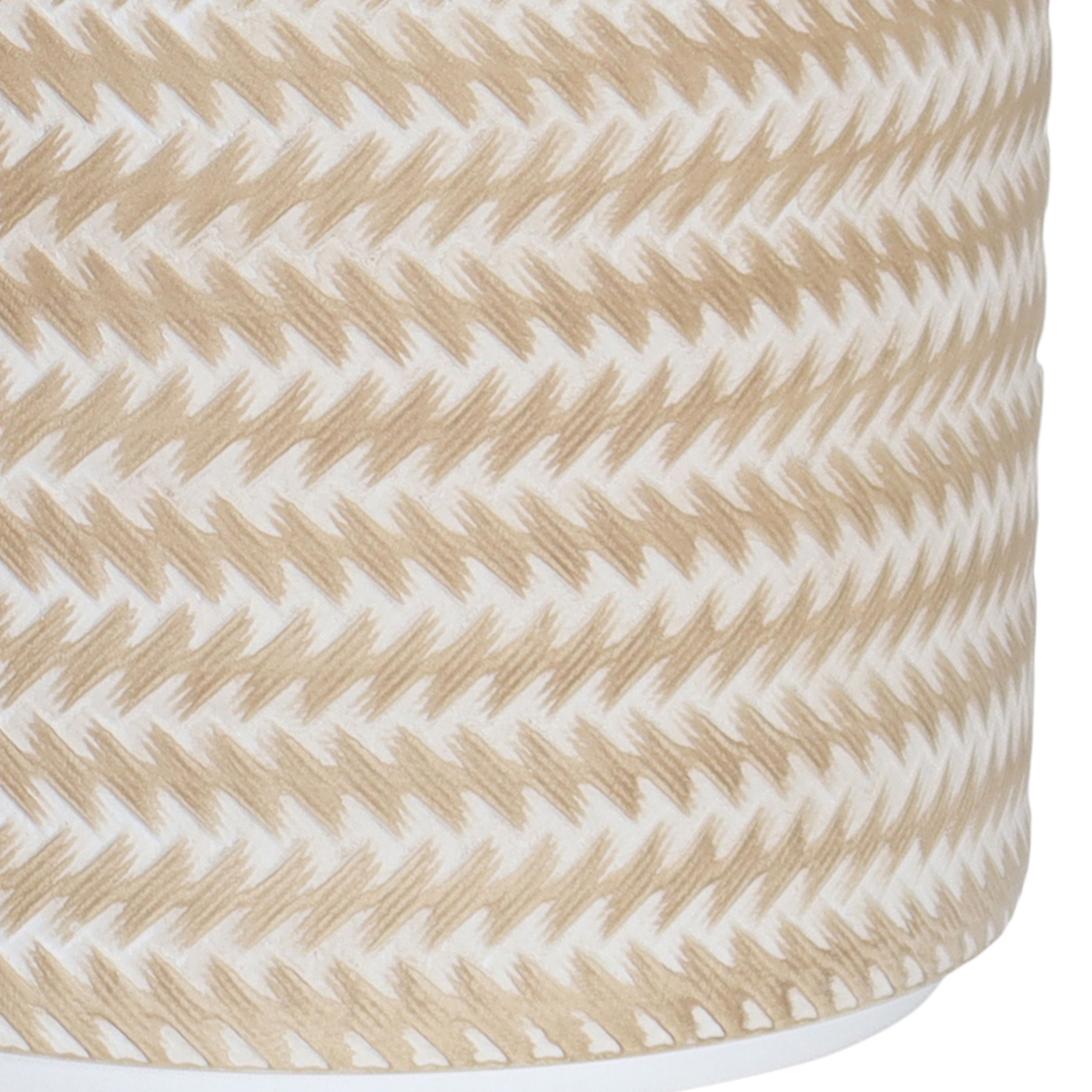 Verve Beige Rattan effect Fibreclay Plant pot (Dia) 30cm, (H)30cm