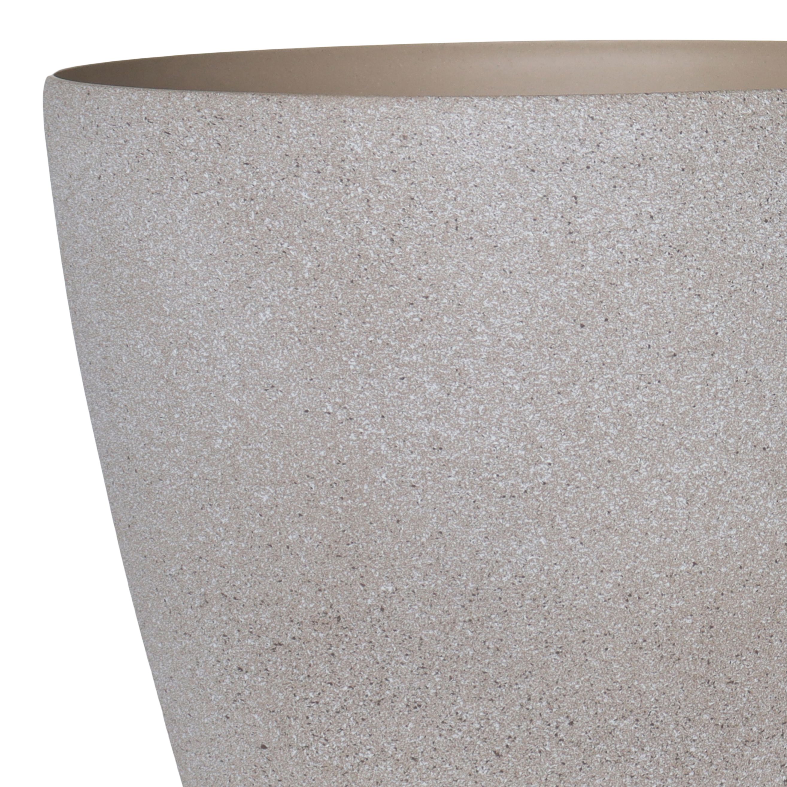 Verve Beige Recycled plastic Plant pot (Dia) 24cm, (H)40cm