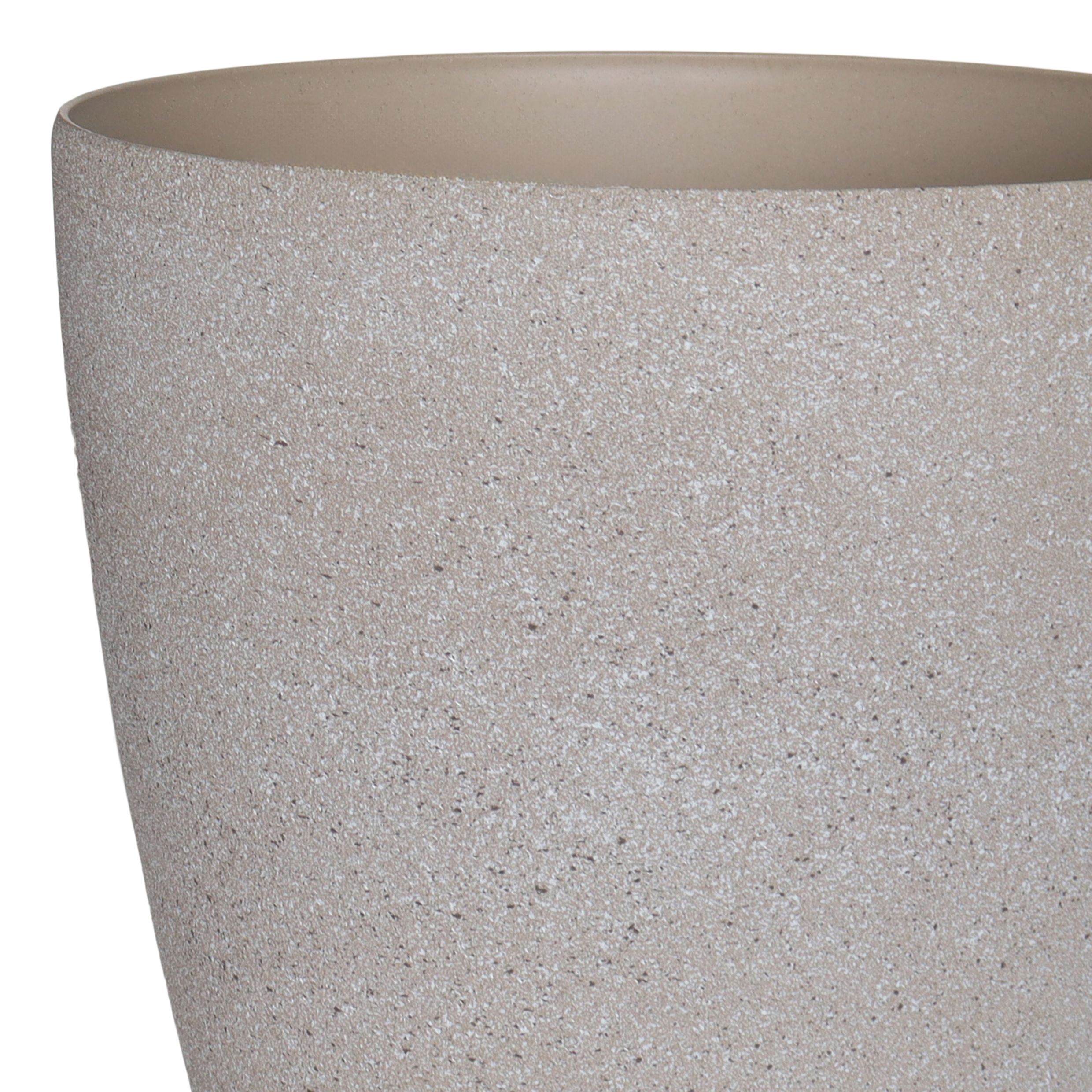 Verve Beige Recycled plastic Plant pot (Dia) 35cm, (H)33cm