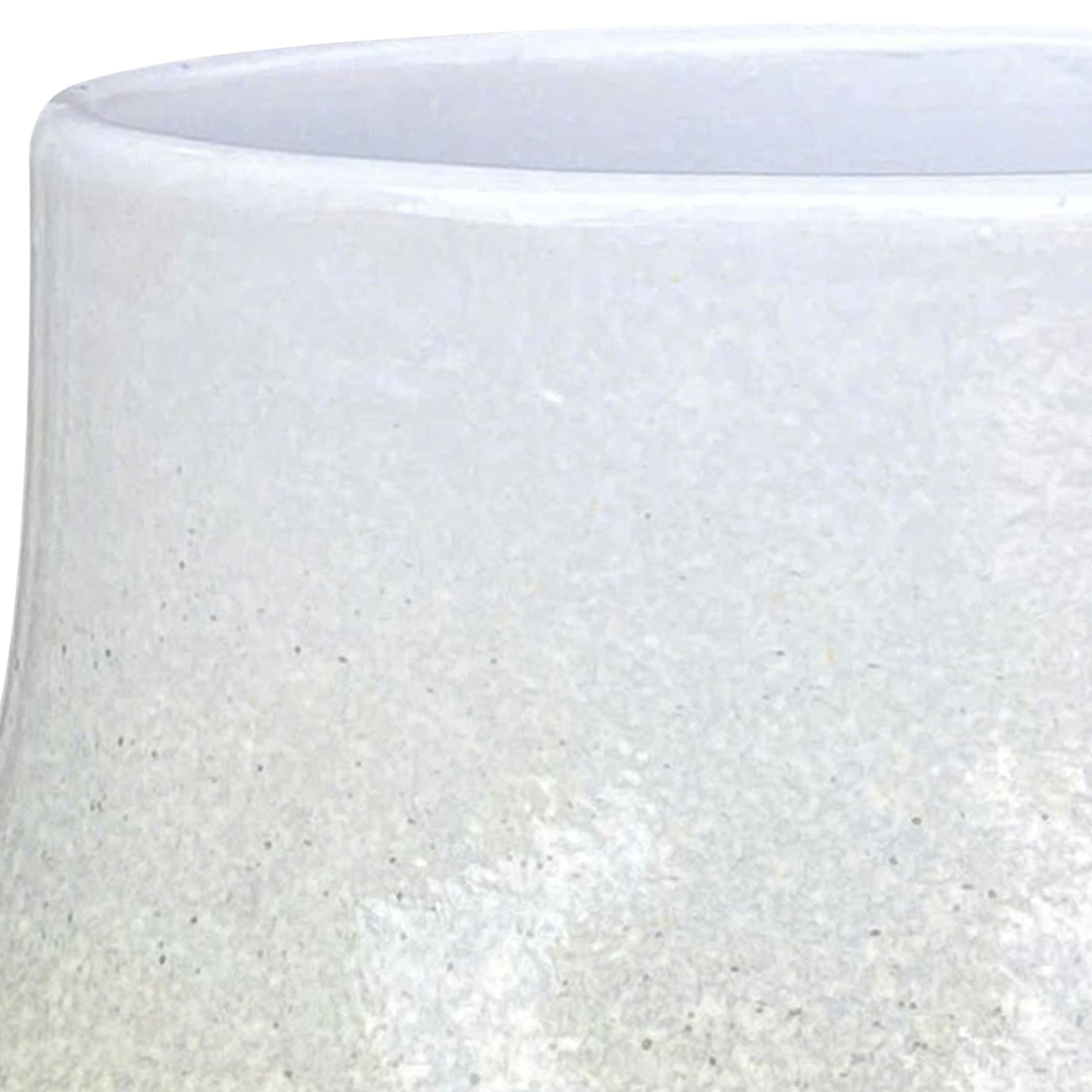 Verve Bell Cream Clay Plant pot (Dia) 20cm, (H)16cm