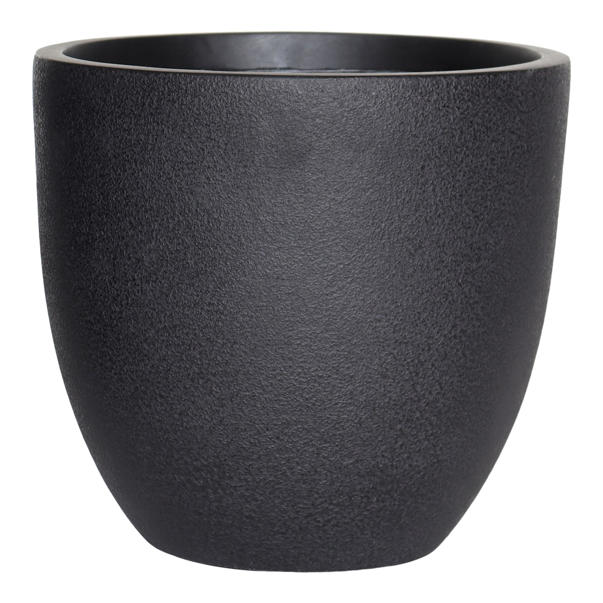 Verve Black Fibreclay Plant pot (Dia) 30.5cm, (H)29cm