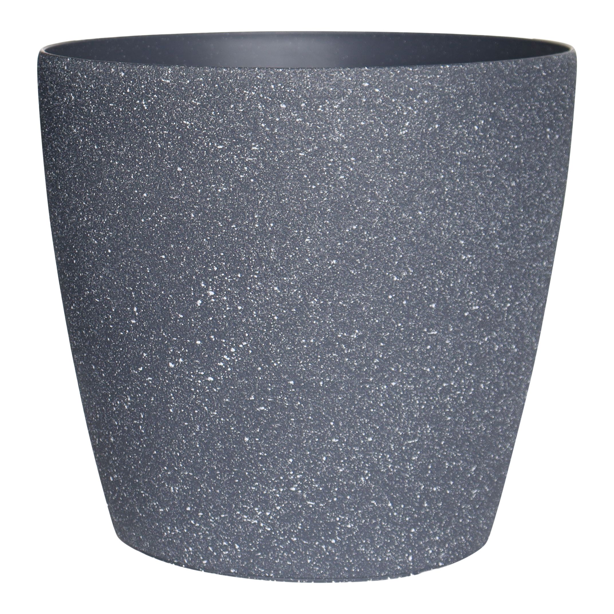 Verve Black Recycled plastic Plant pot (Dia) 29cm, (H)33cm