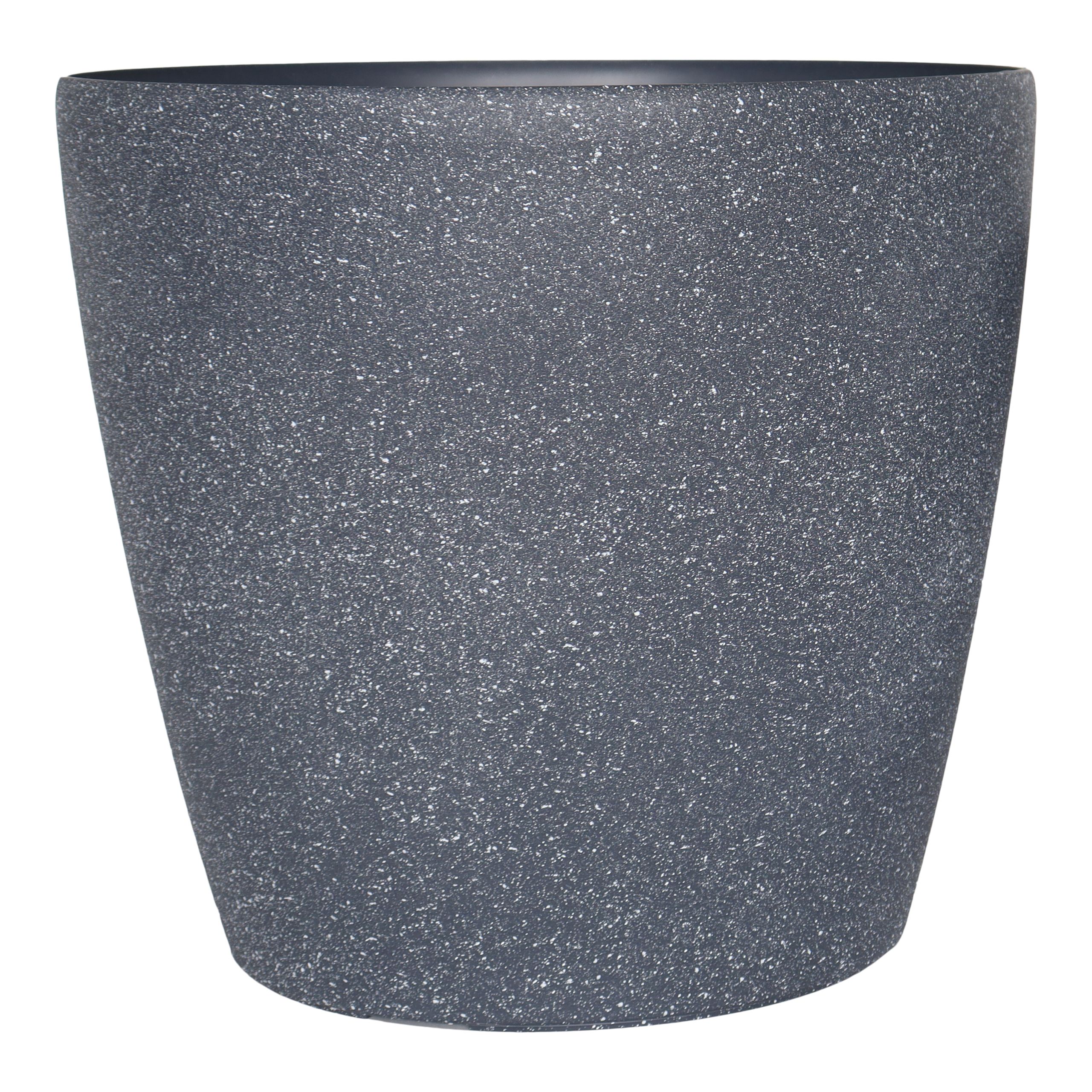 Verve Black Recycled plastic Plant pot (Dia) 43cm, (H)40cm