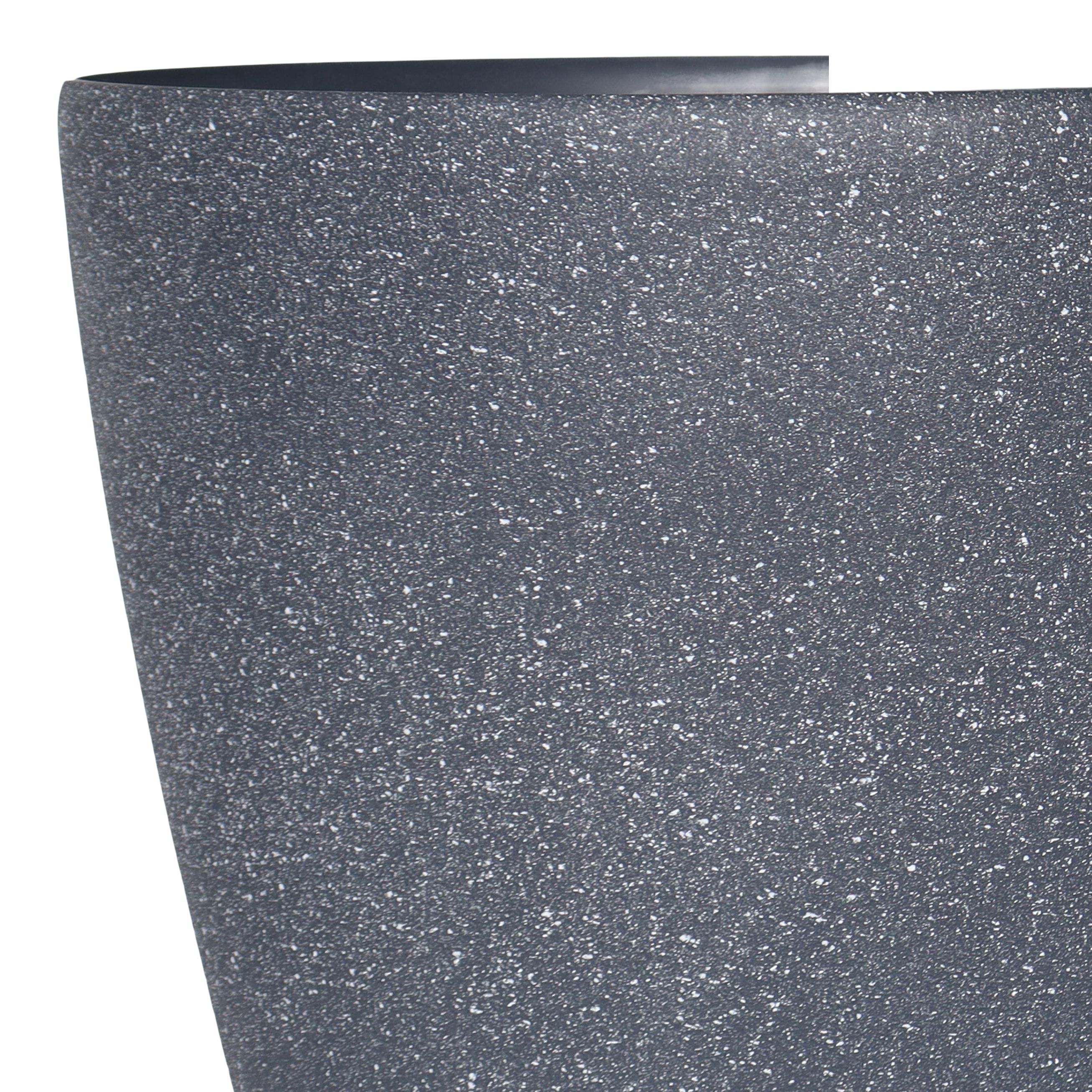 Verve Black Recycled plastic Plant pot (Dia) 43cm, (H)40cm
