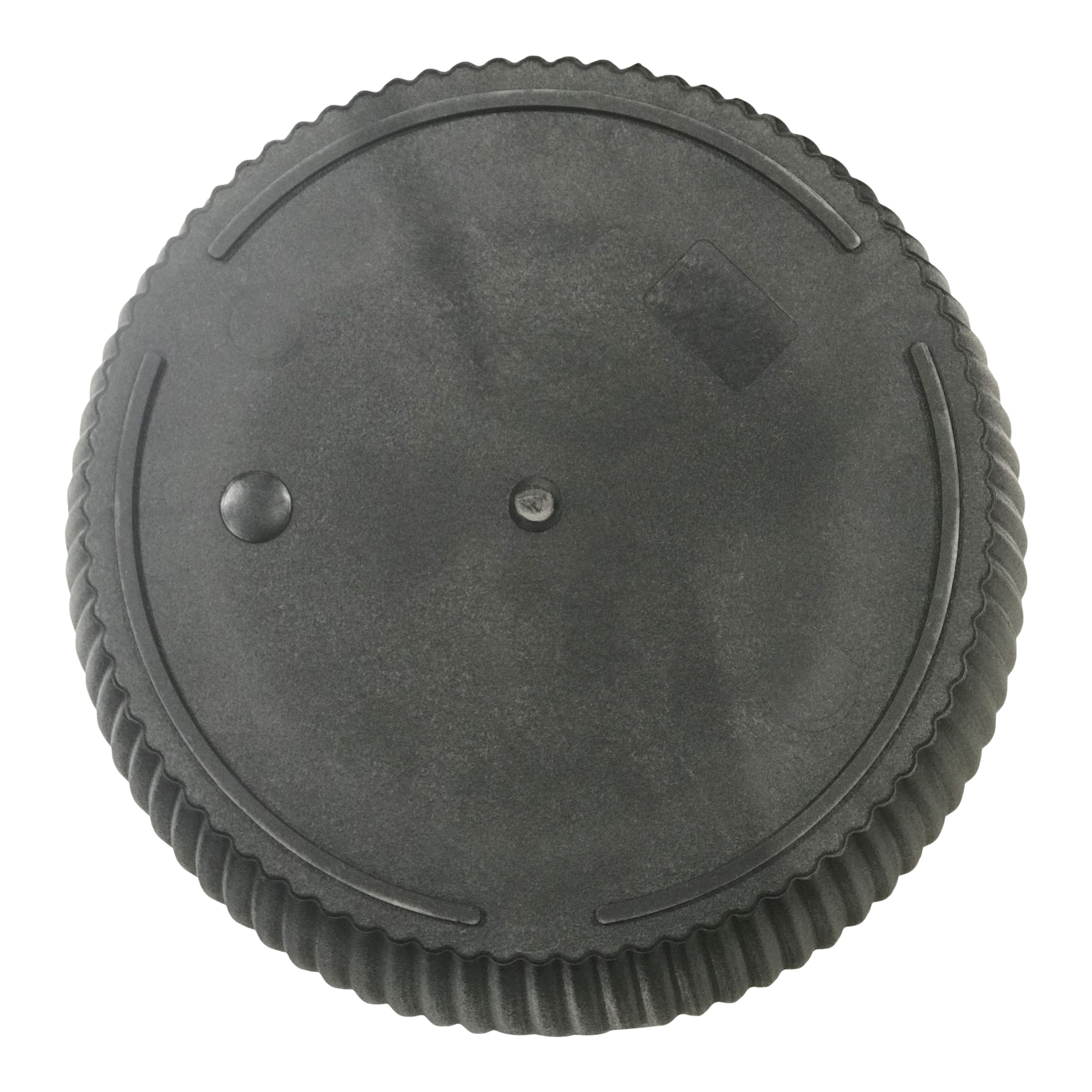 Verve Black Ribbed Recycled plastic Plant pot (Dia) 35cm, (H)33cm