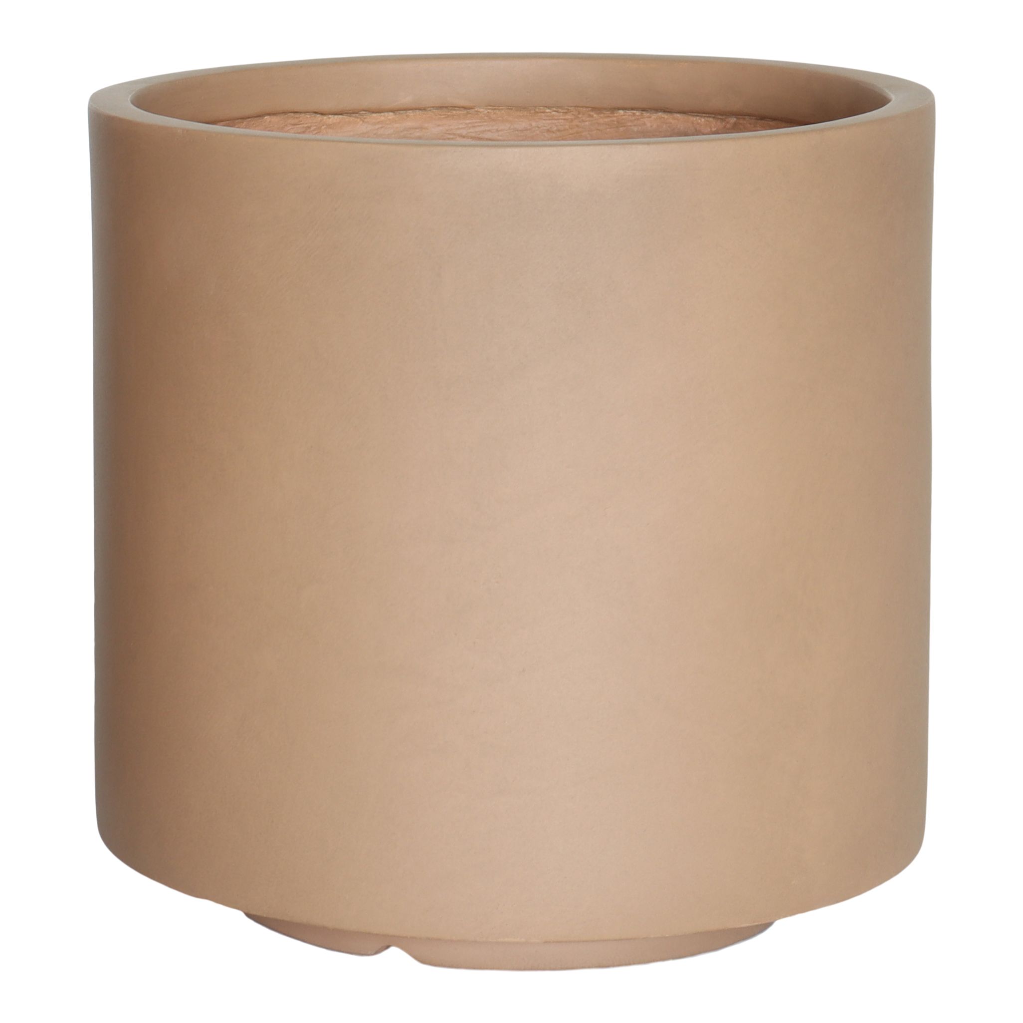 Verve Brown Fibreclay Plant pot (Dia) 13cm, (H)26cm