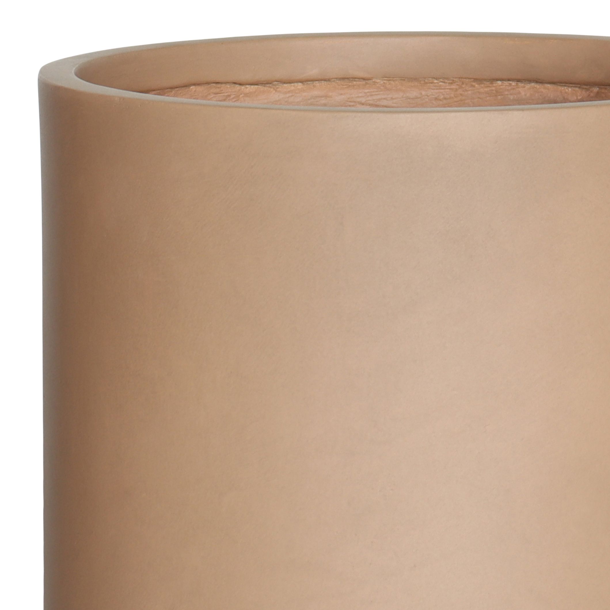 Verve Brown Fibreclay Plant pot (Dia) 13cm, (H)26cm