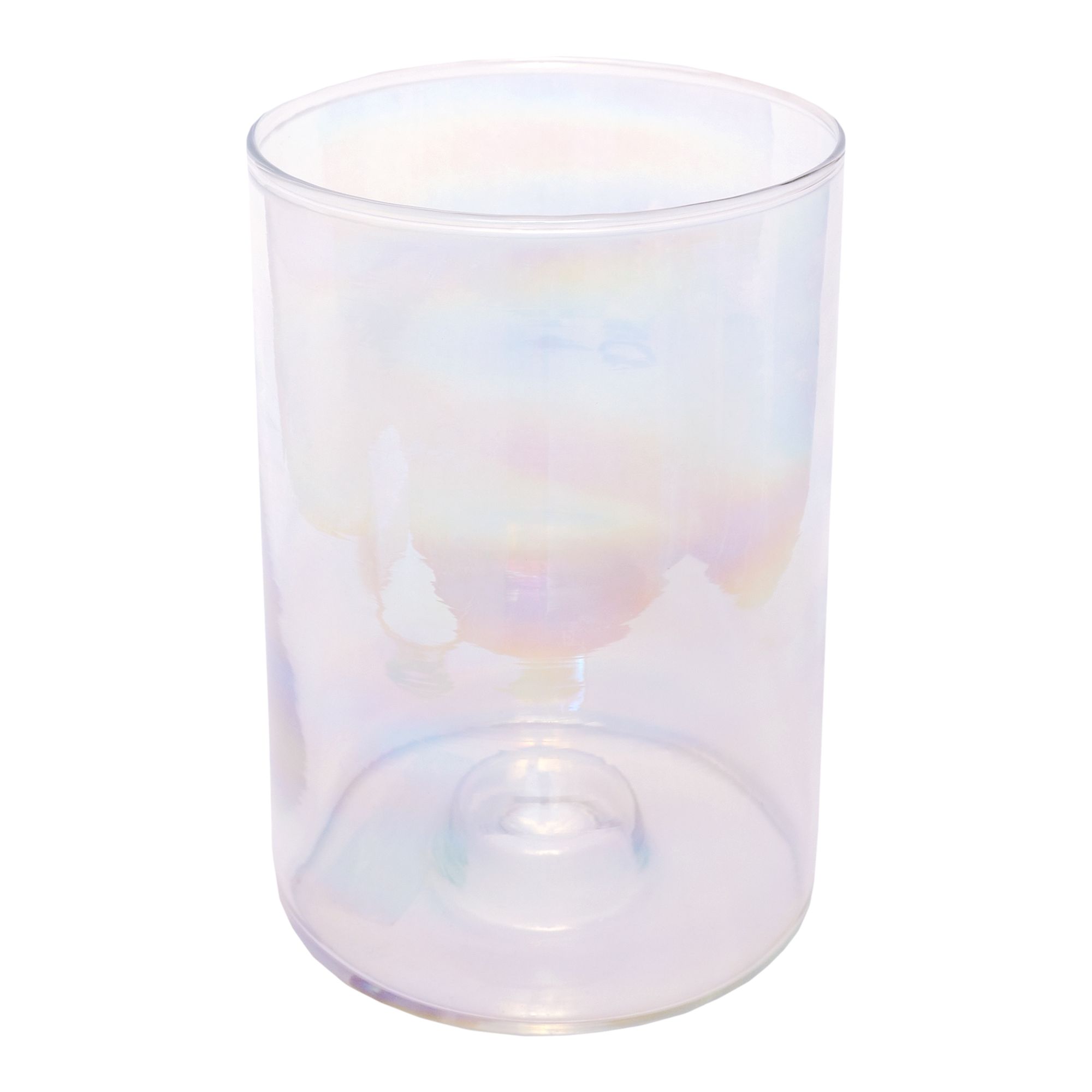 Verve Clear Transparent Glass Plant pot (Dia) 12.5cm, (H)18cm