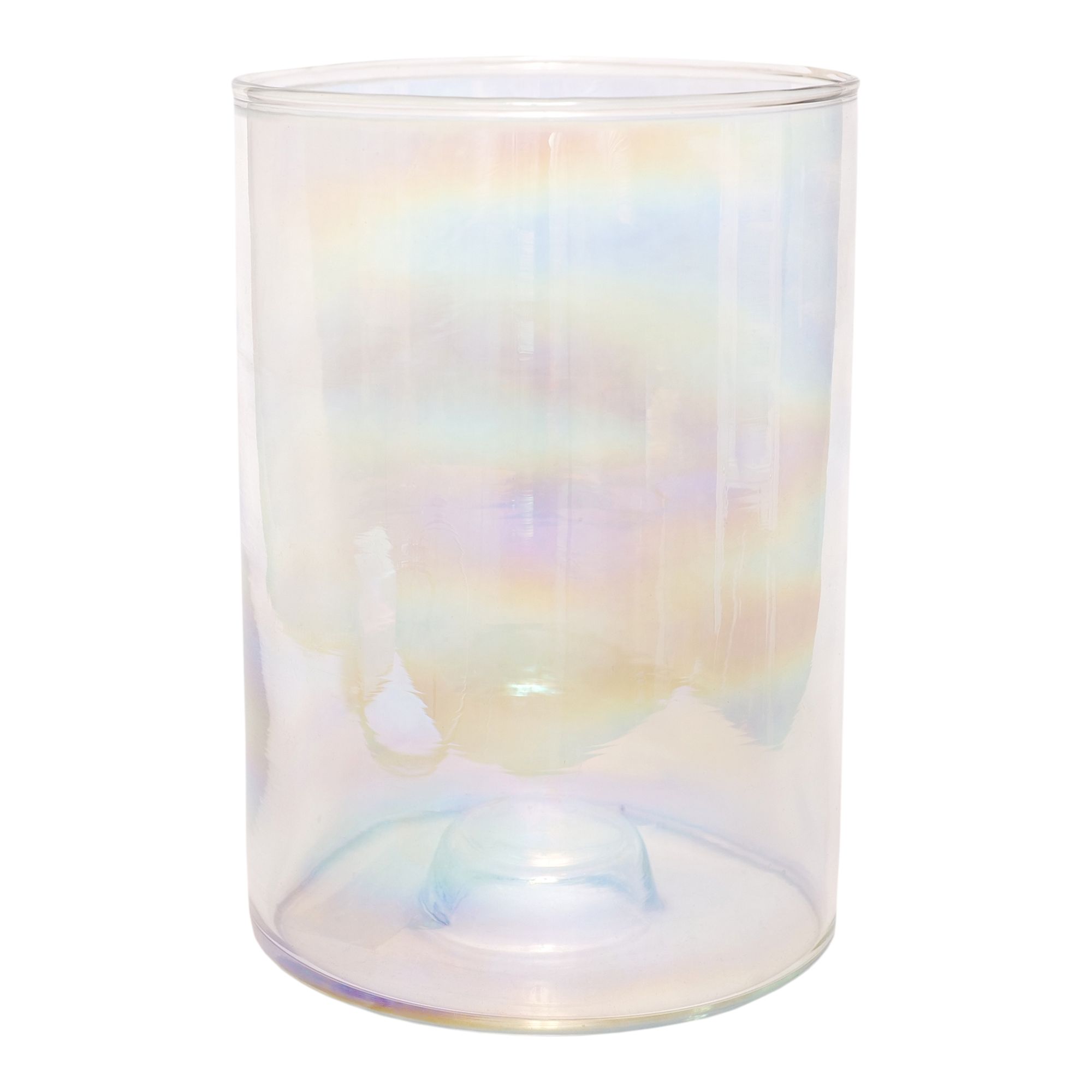 Verve Clear Transparent Glass Plant pot (Dia) 12.5cm, (H)18cm