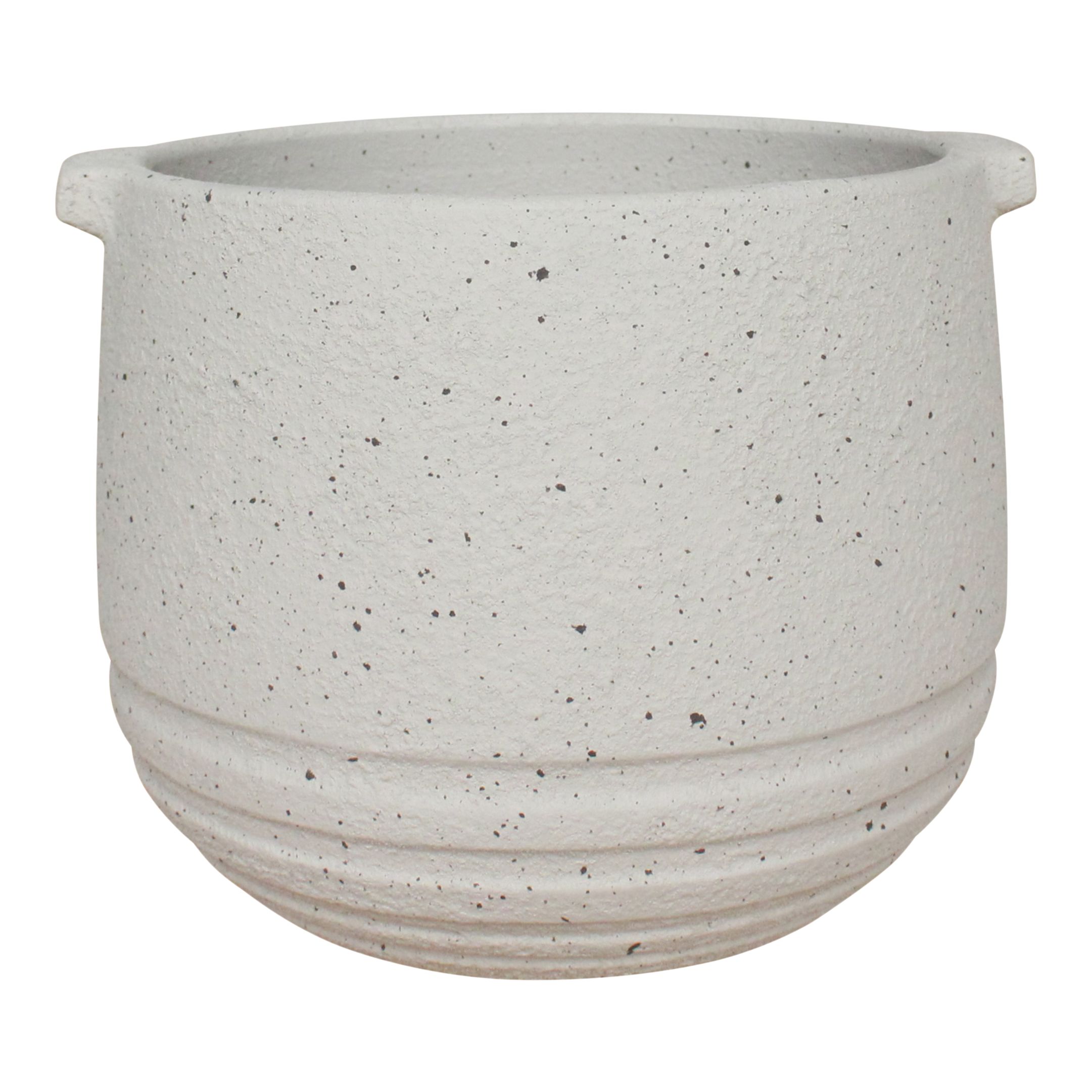 Verve Cream Clay Plant pot (Dia) 20cm, (H)17cm