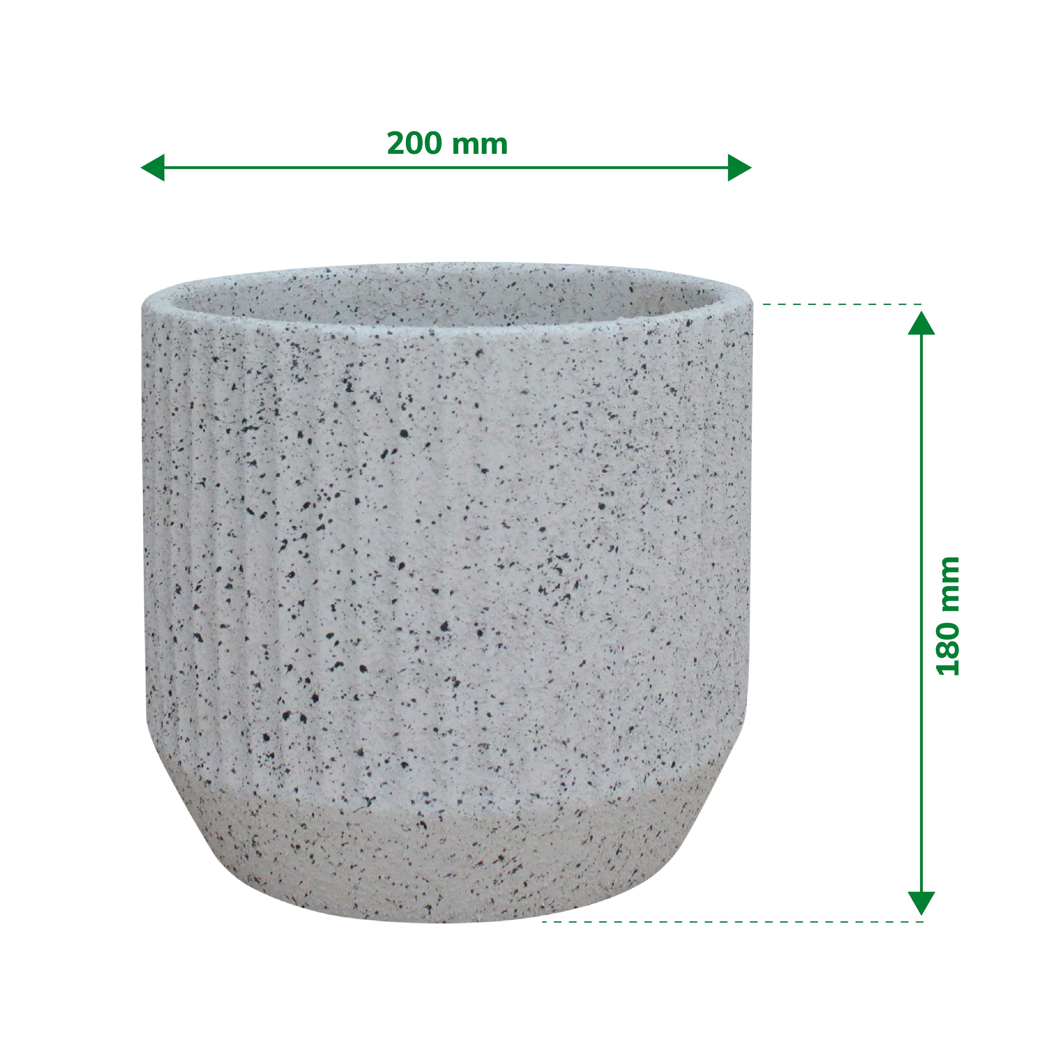 Verve Cream Ribbed Clay Plant pot (Dia) 19cm, (H)18cm
