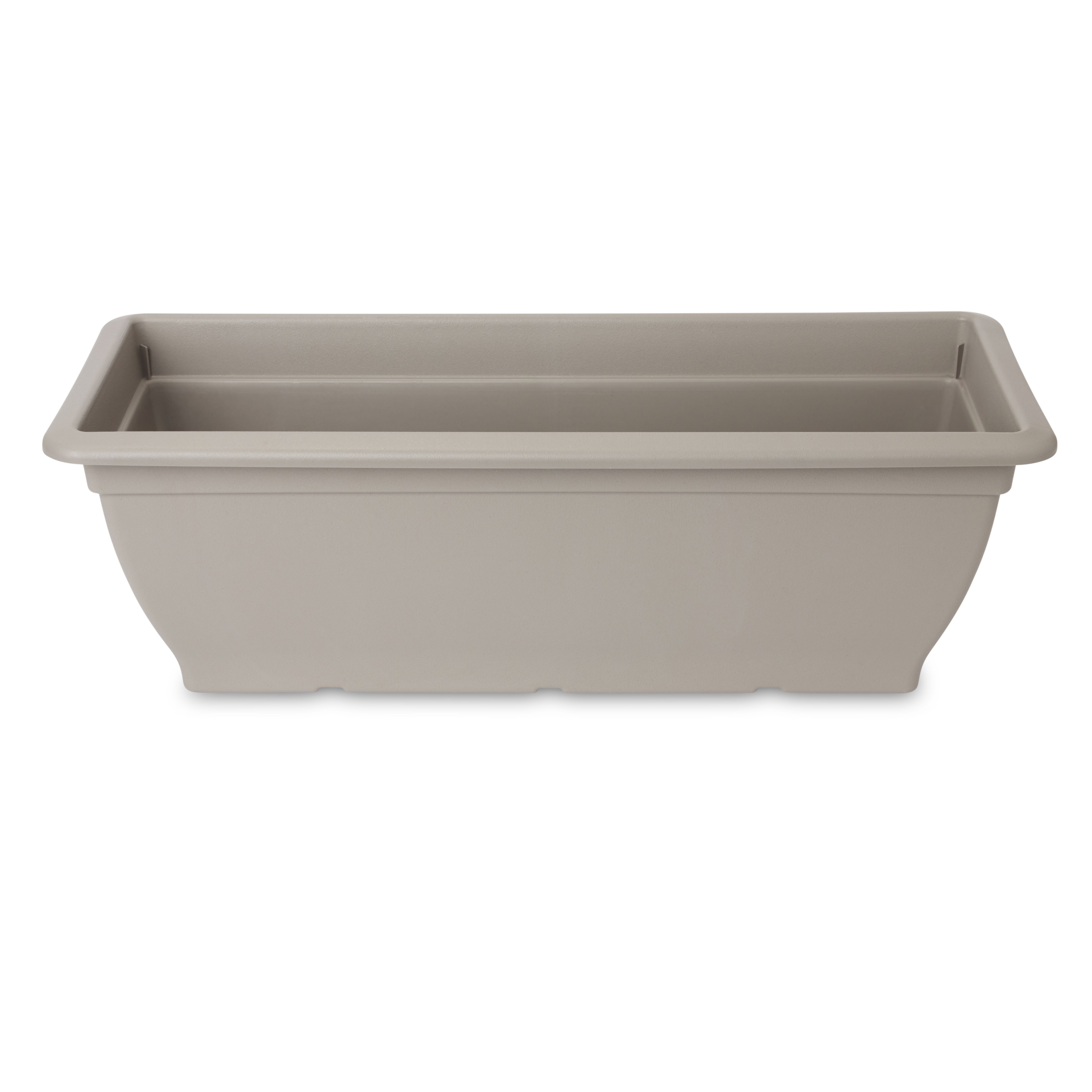 Verve Florus Rectangular Plastic Trough 15L (W)24.5cm- Taupe