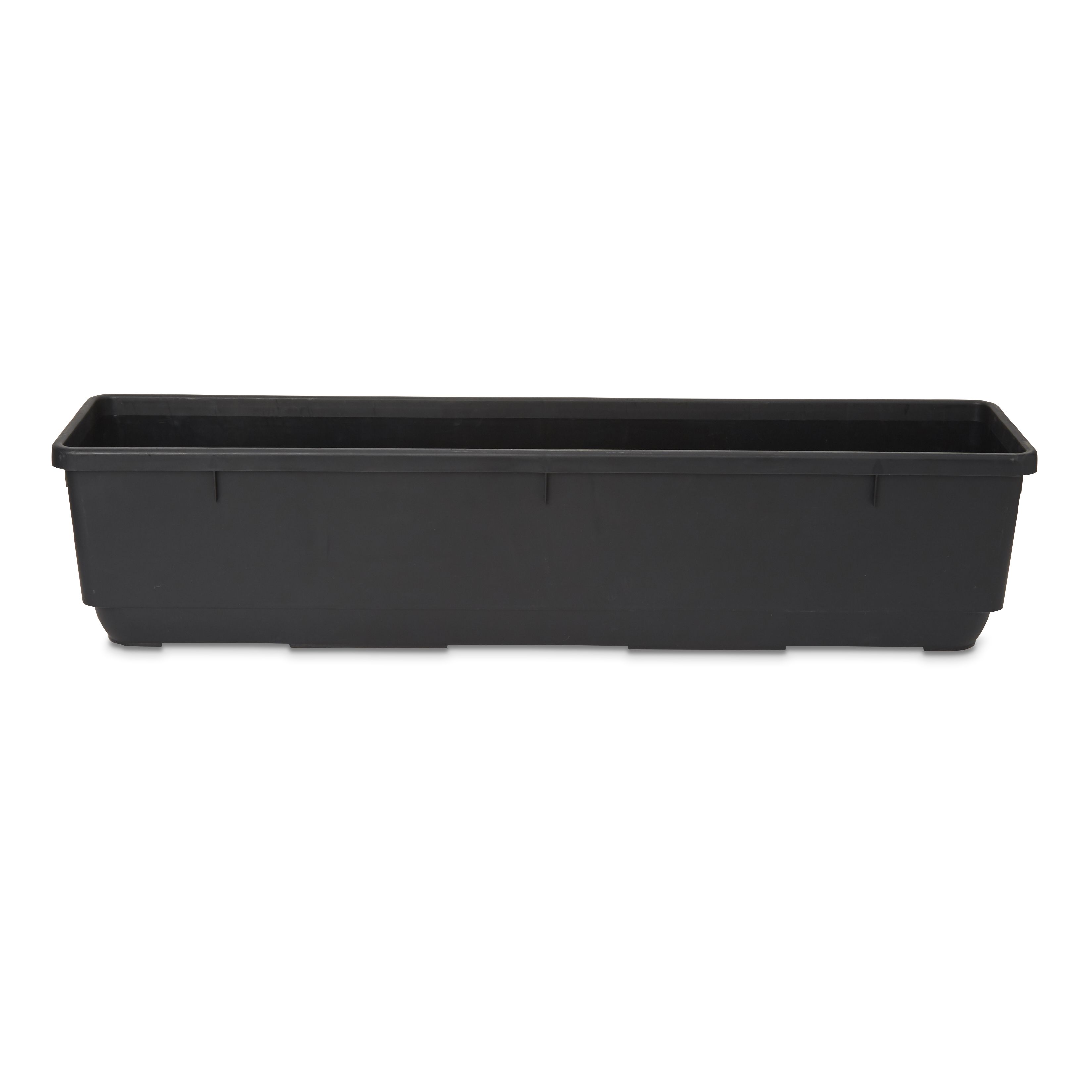 Verve Florus Rectangular Plastic Trough 17.8L (W)20cm- Black
