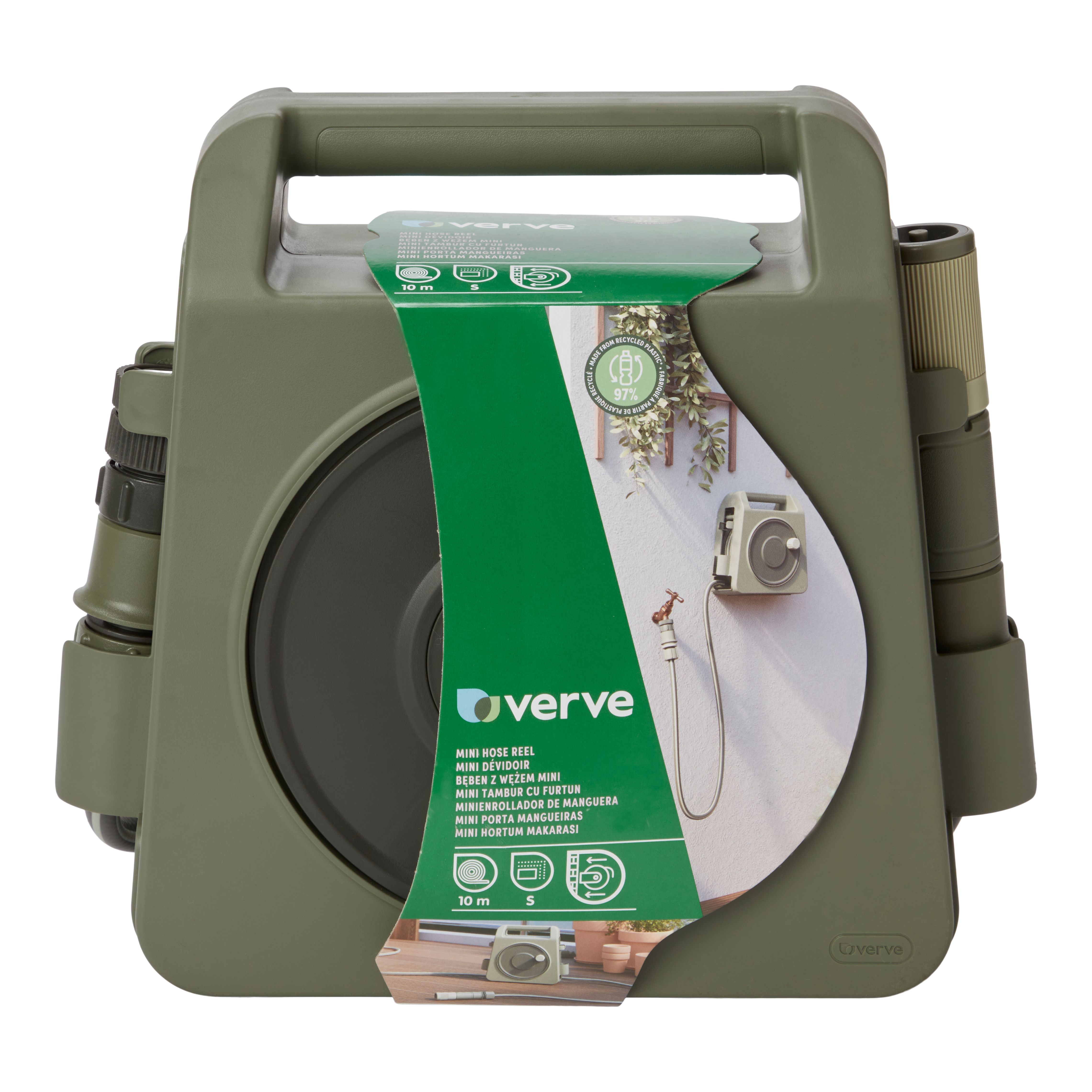Verve Freestanding Manual Hose reel set (L)10m