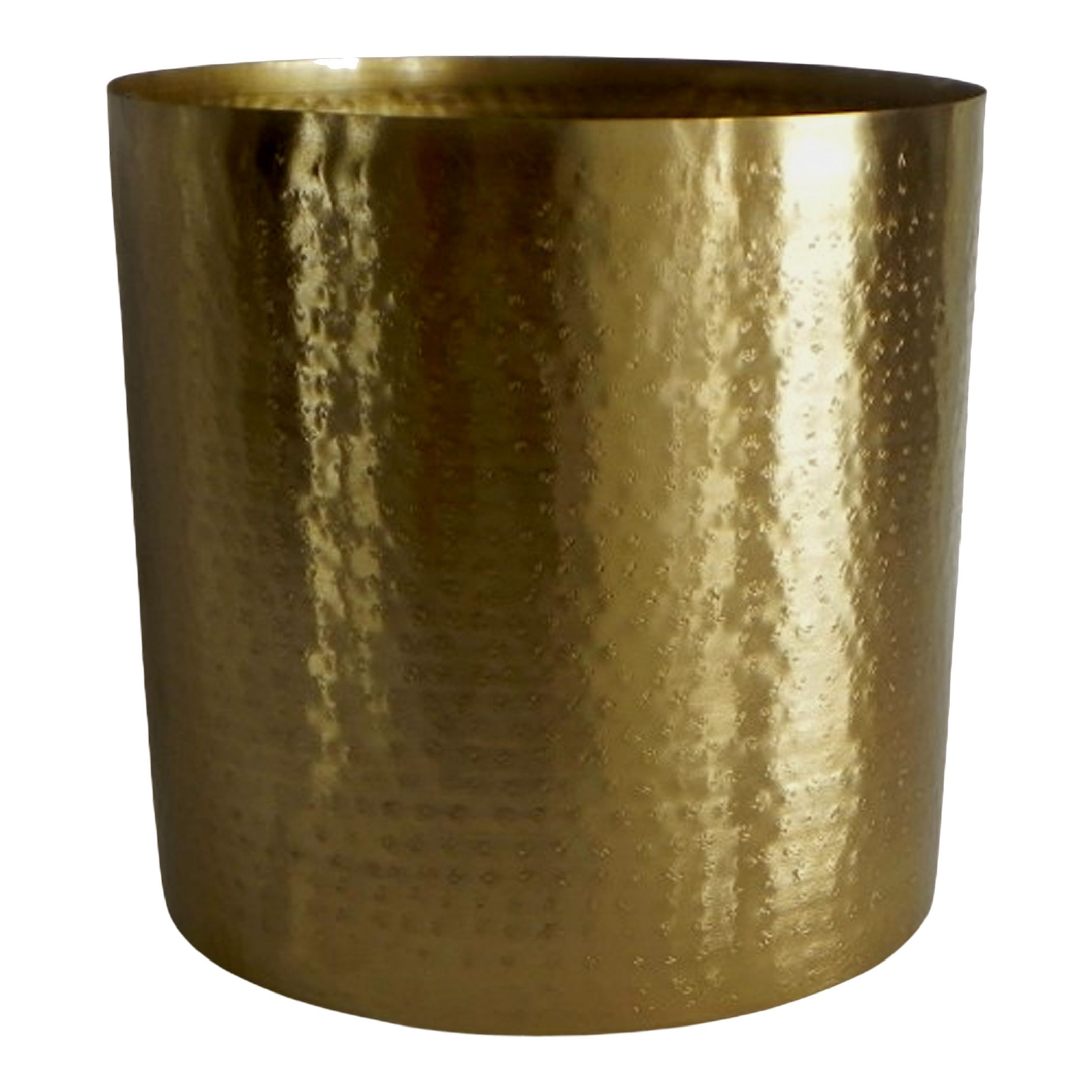 Verve gold Metal Plant pot (Dia) 20cm, (H)16cm