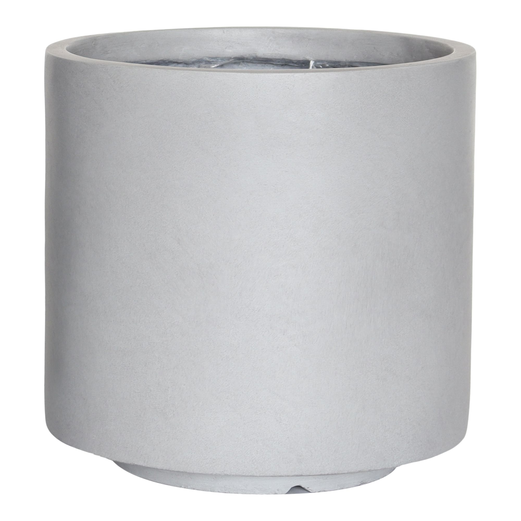 Verve Grey Fibreclay Plant pot (Dia) 26cm, (H)26cm