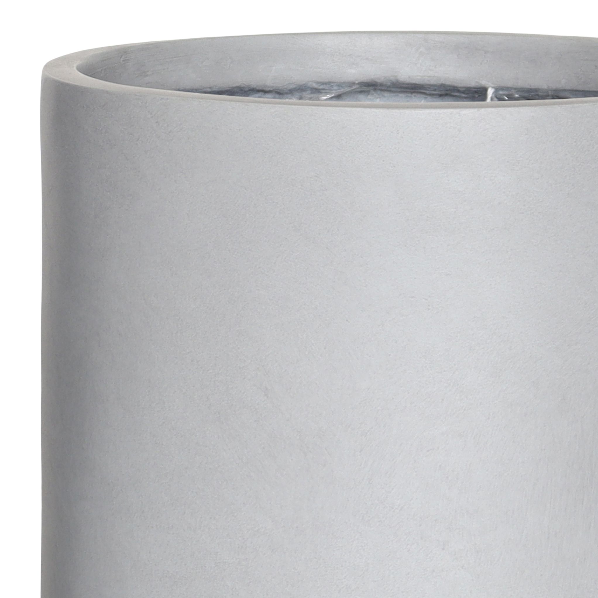 Verve Grey Fibreclay Plant pot (Dia) 26cm, (H)26cm