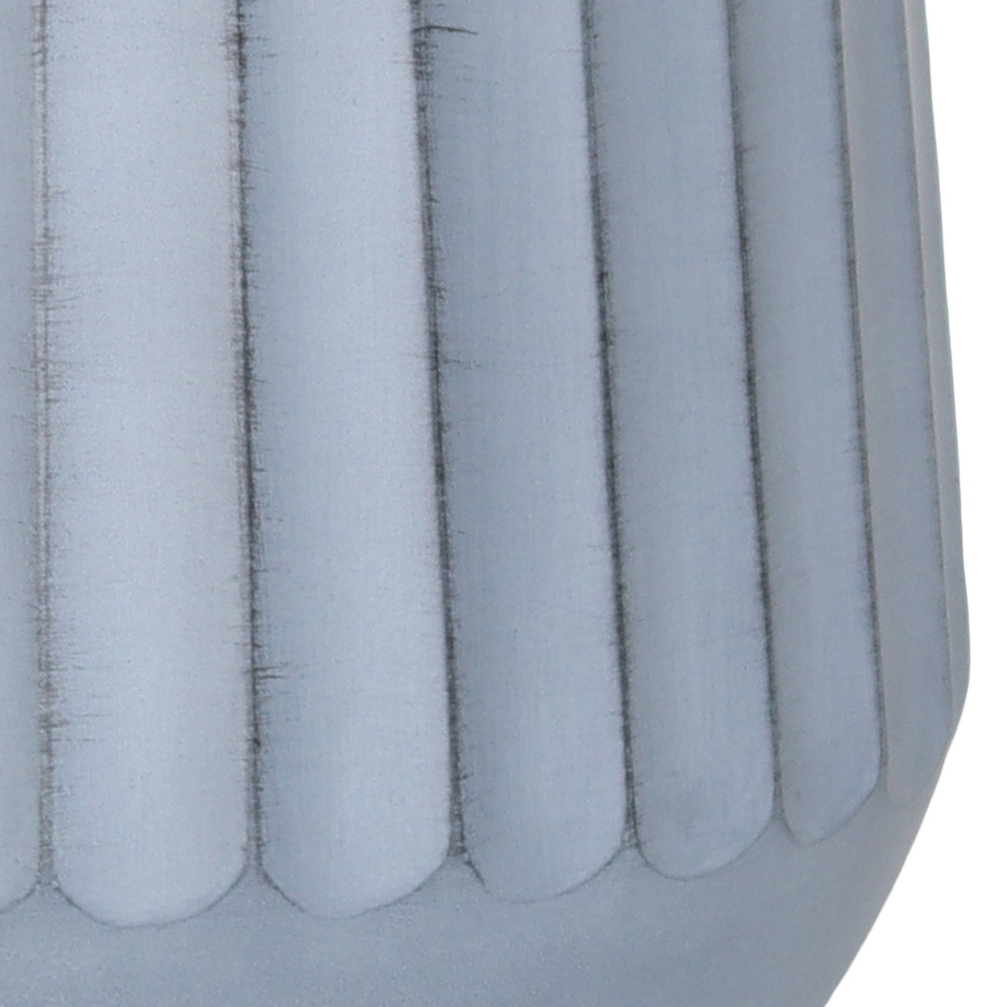 Verve Grey Wide ribbed Fibreclay Plant pot (Dia) 28cm, (H)25cm