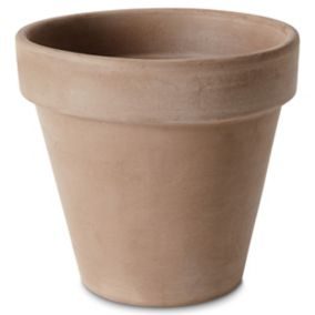 Verve Laleh Brown Terracotta Circular Plant pot (Dia)17.1cm