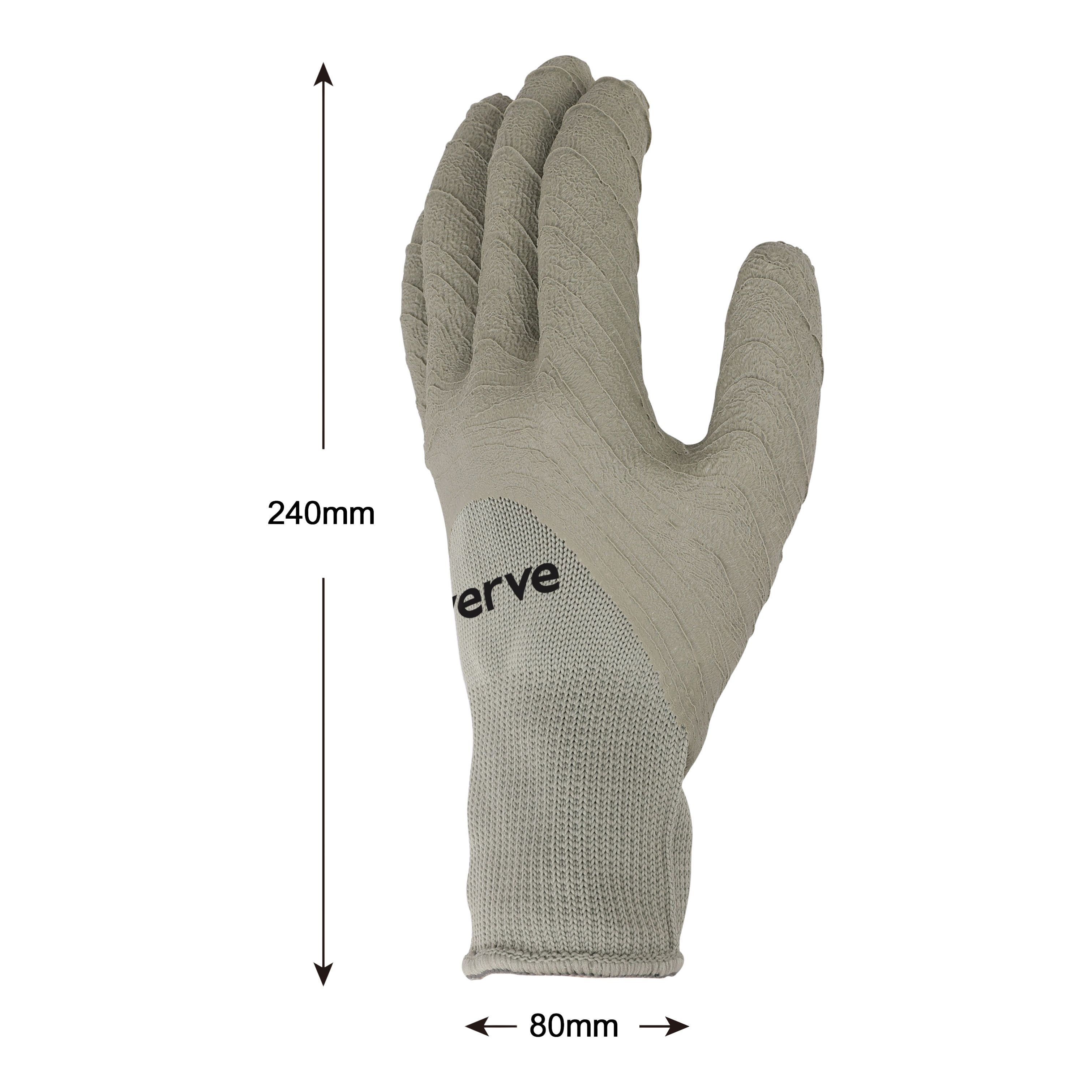 Verve Latex Khaki Gardening gloves Small, Pair