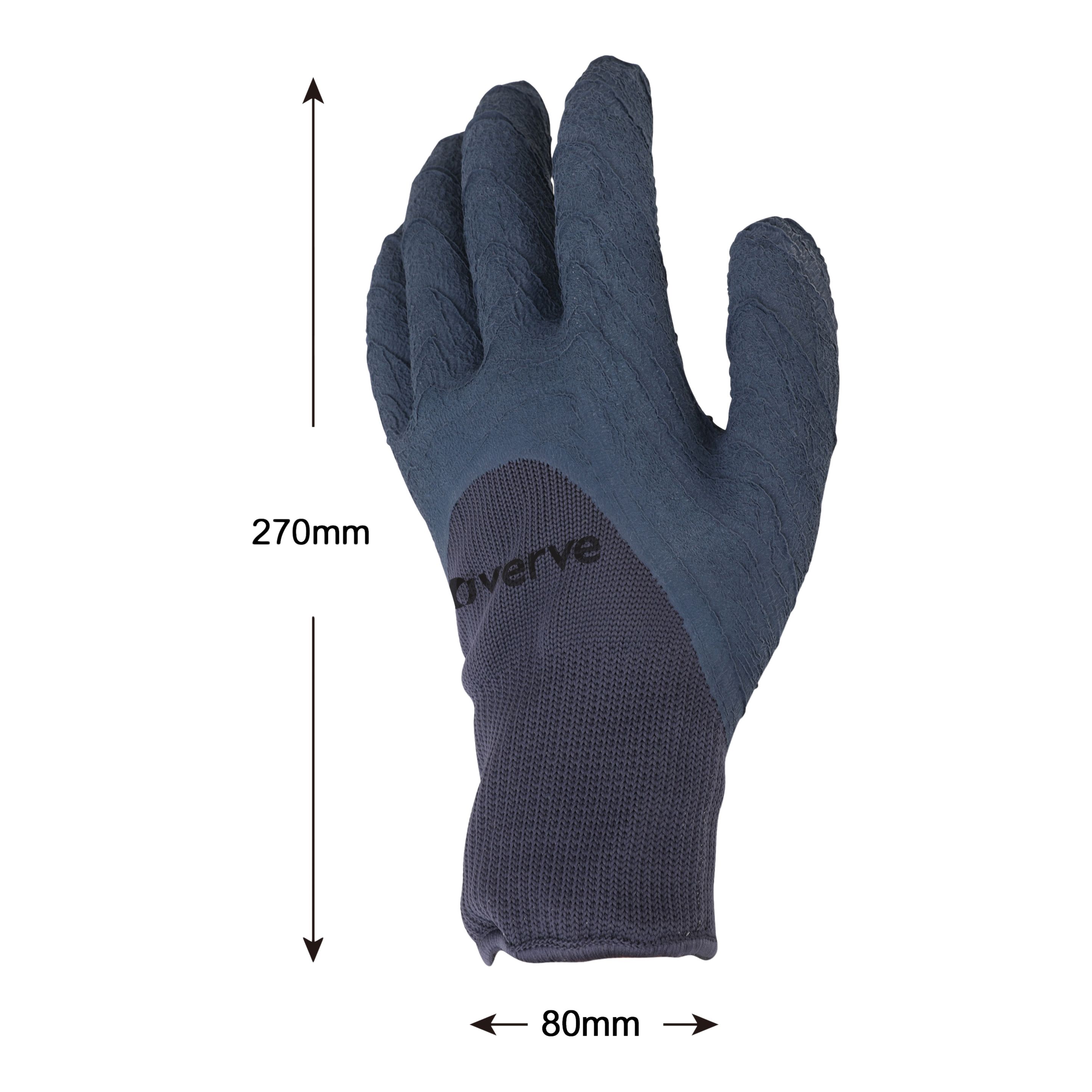 Verve Latex Navy Blue Gardening gloves X Large, Pair
