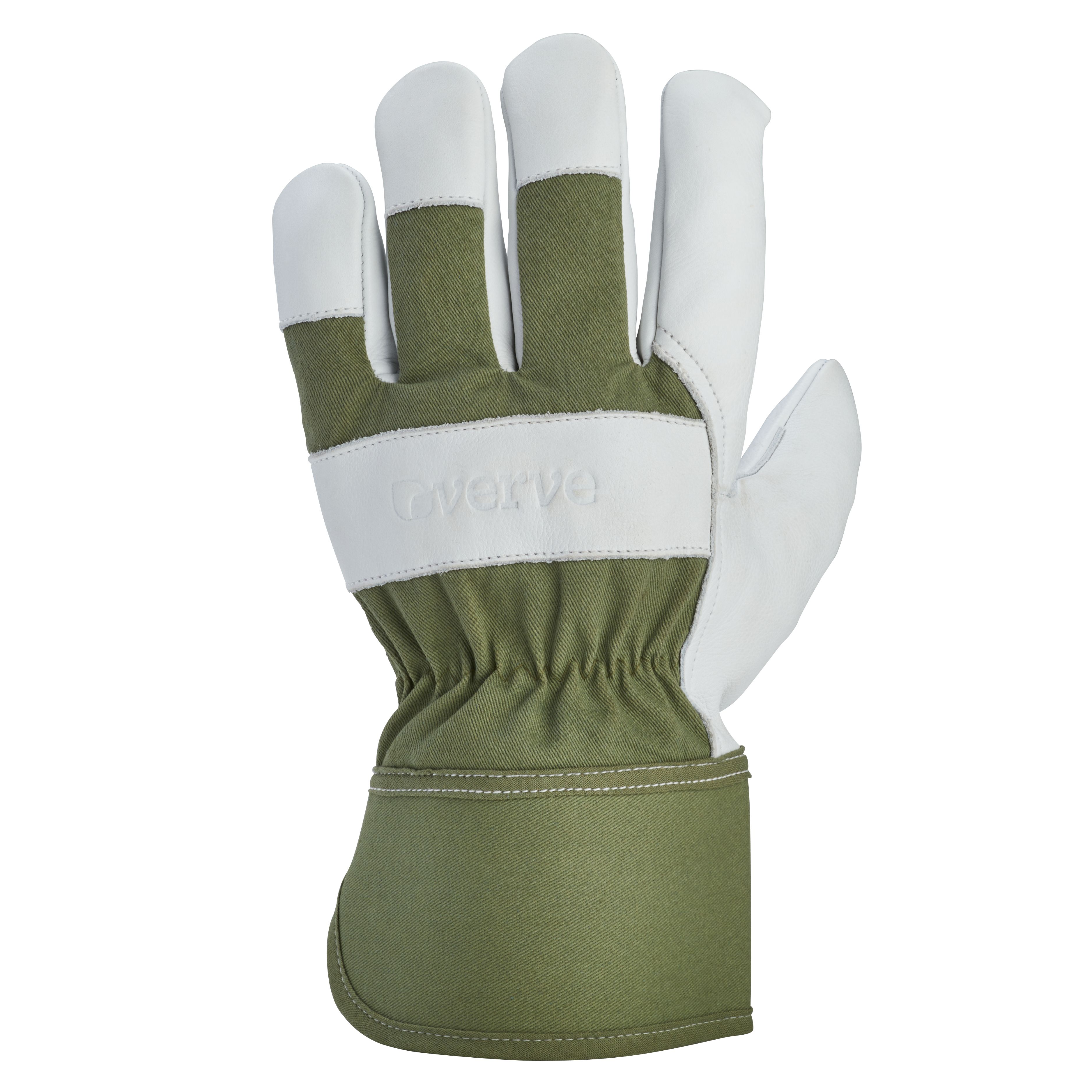 Verve Leather Deep lichen green Gardening gloves Large, Pair