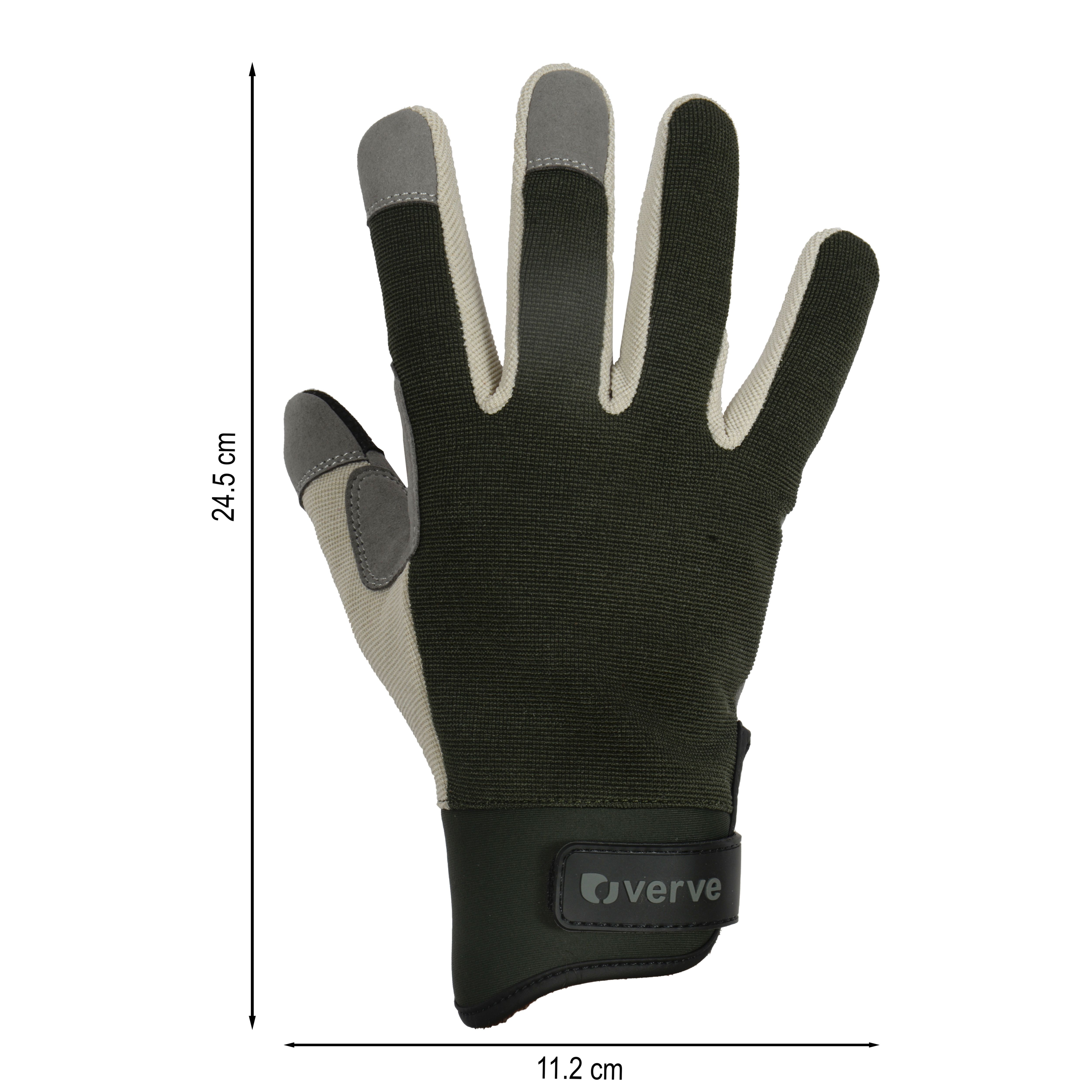 Verve Leather Deep Lichen Green Gardening gloves X Large, Pair