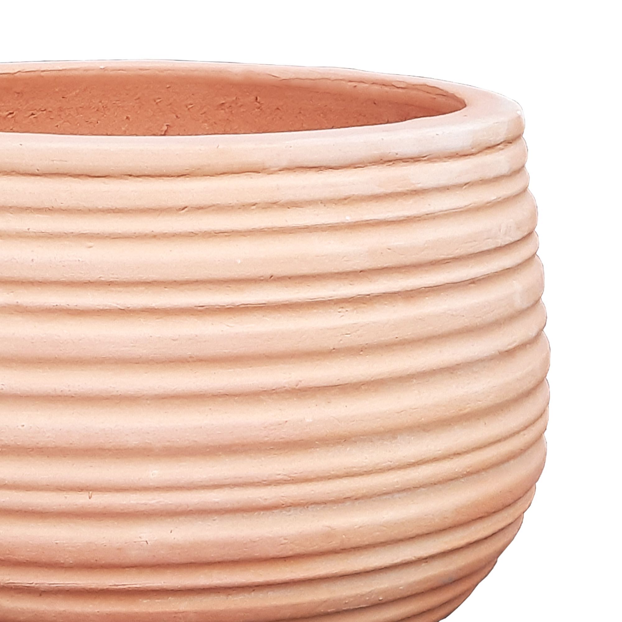 Verve Łyna Natural Terracotta Circular Plant pot (Dia)36cm