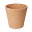 Verve Mali White washed Terracotta Circular Plant pot (Dia)35cm