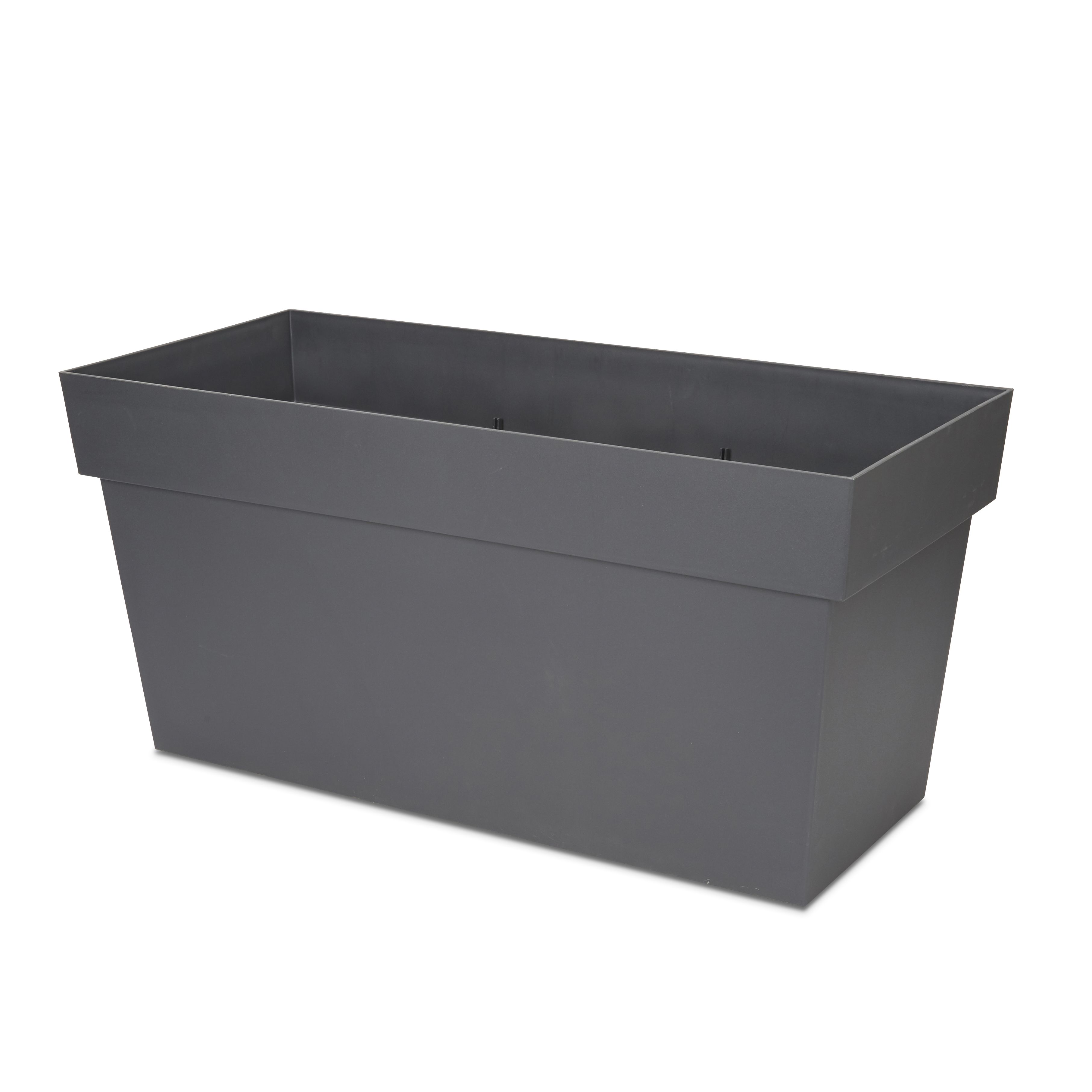Verve Nurgul Dark grey Plastic Rectangular Trough