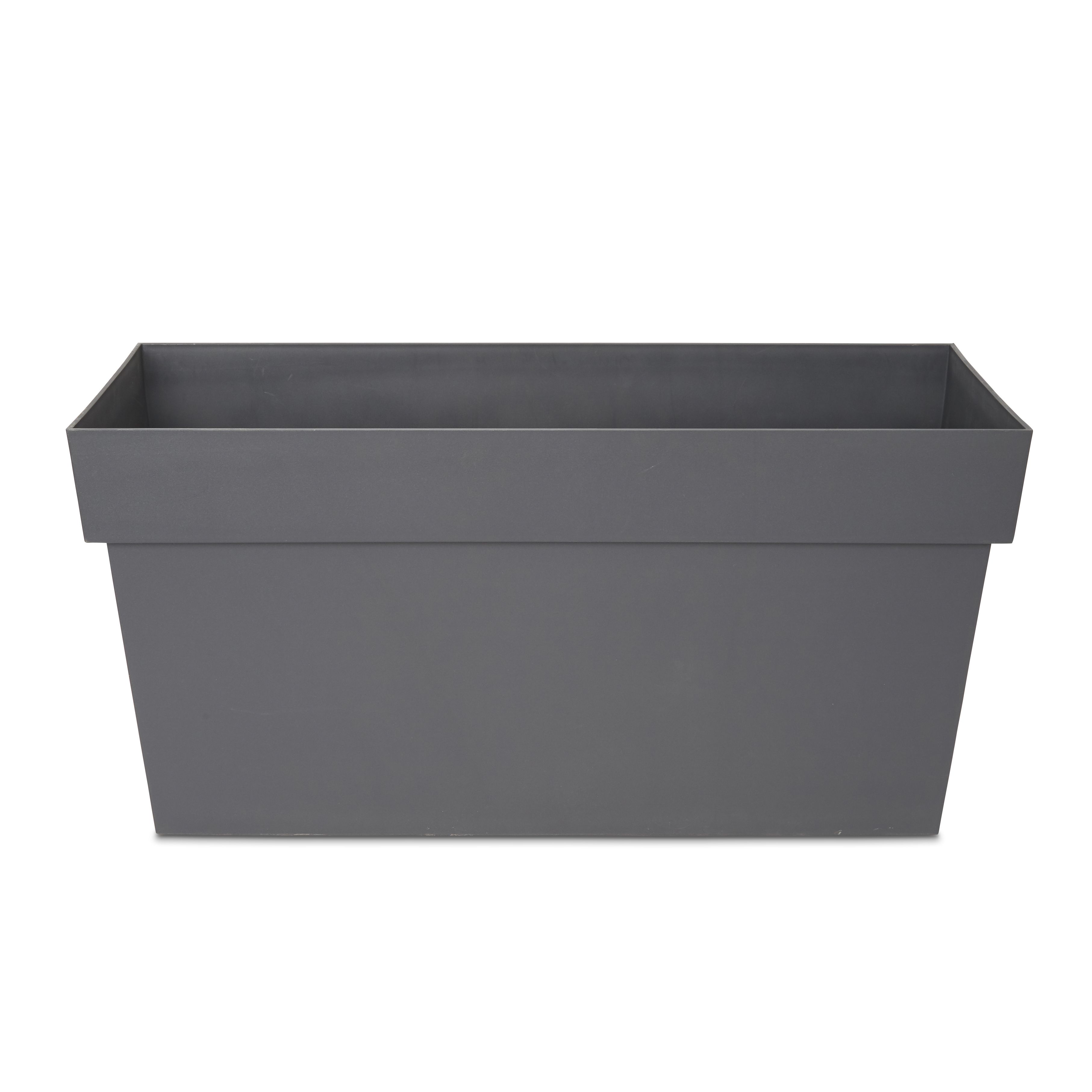 Verve Nurgul Dark grey Plastic Rectangular Trough