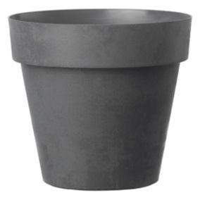Verve Nurgul Dark grey Polypropylene (PP) Circular Plant pot (Dia)58cm
