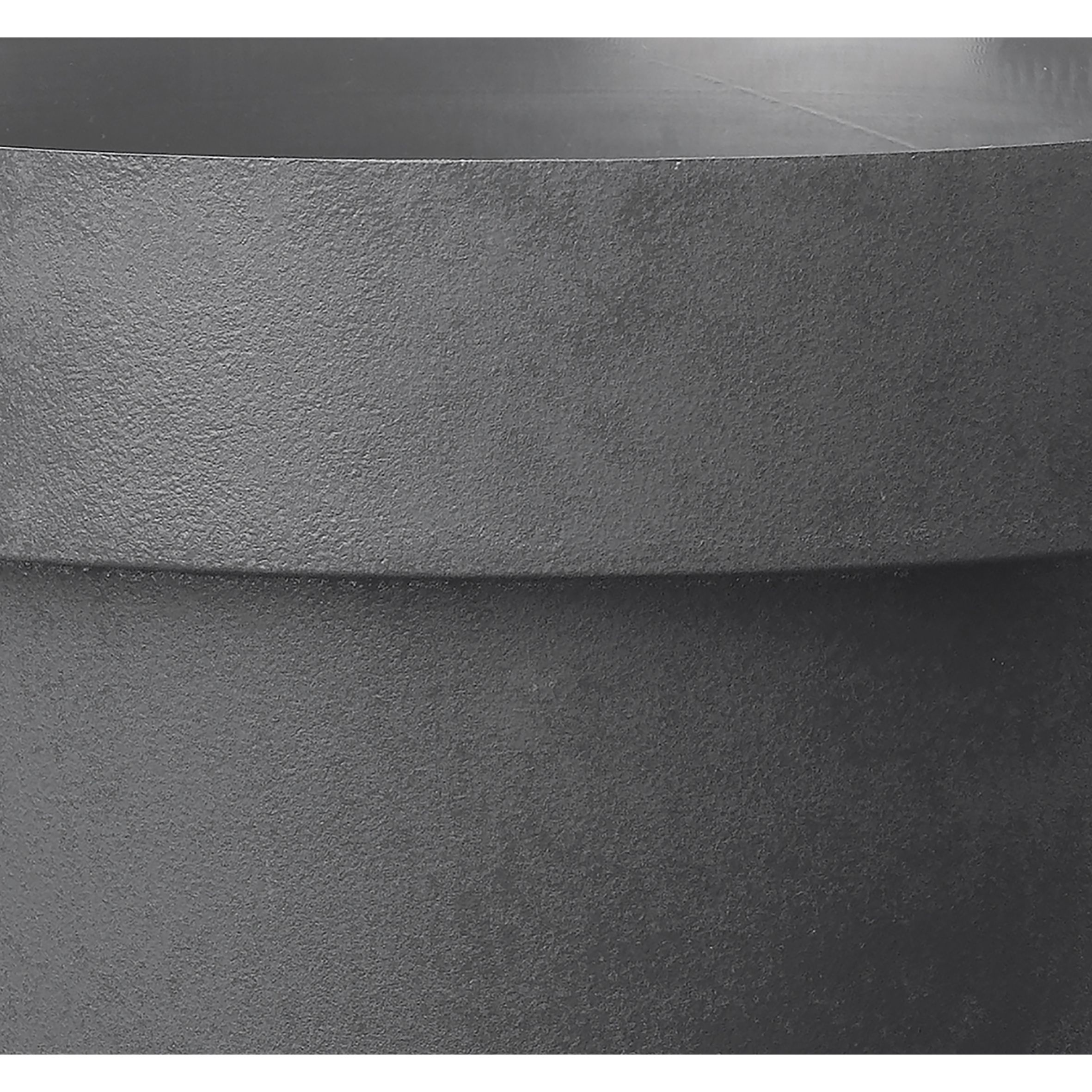 Verve Nurgul Dark grey Polypropylene (PP) Circular Plant pot (Dia)58cm