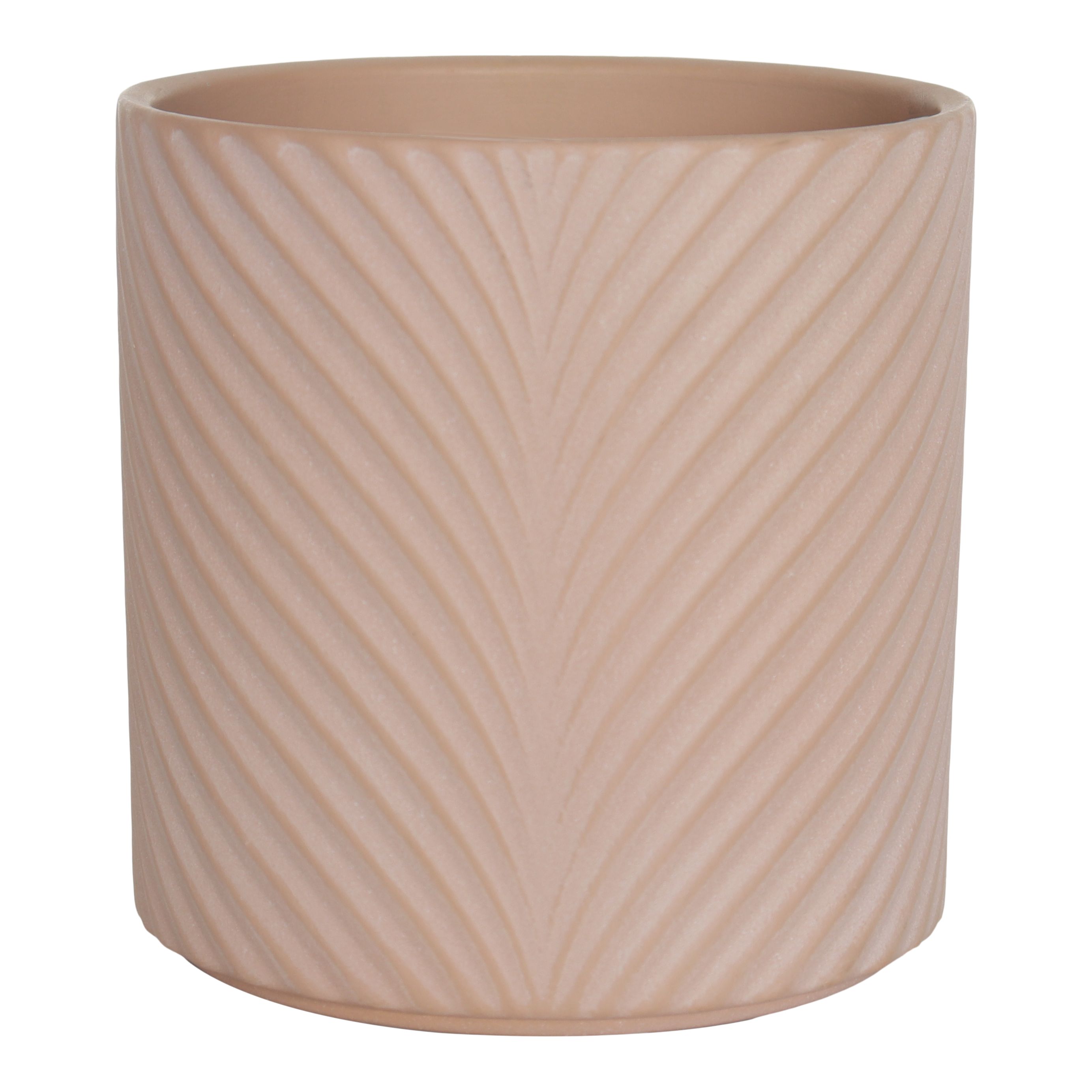 Verve Pink Wave Ceramic Plant pot (Dia) 13cm, (H)13cm