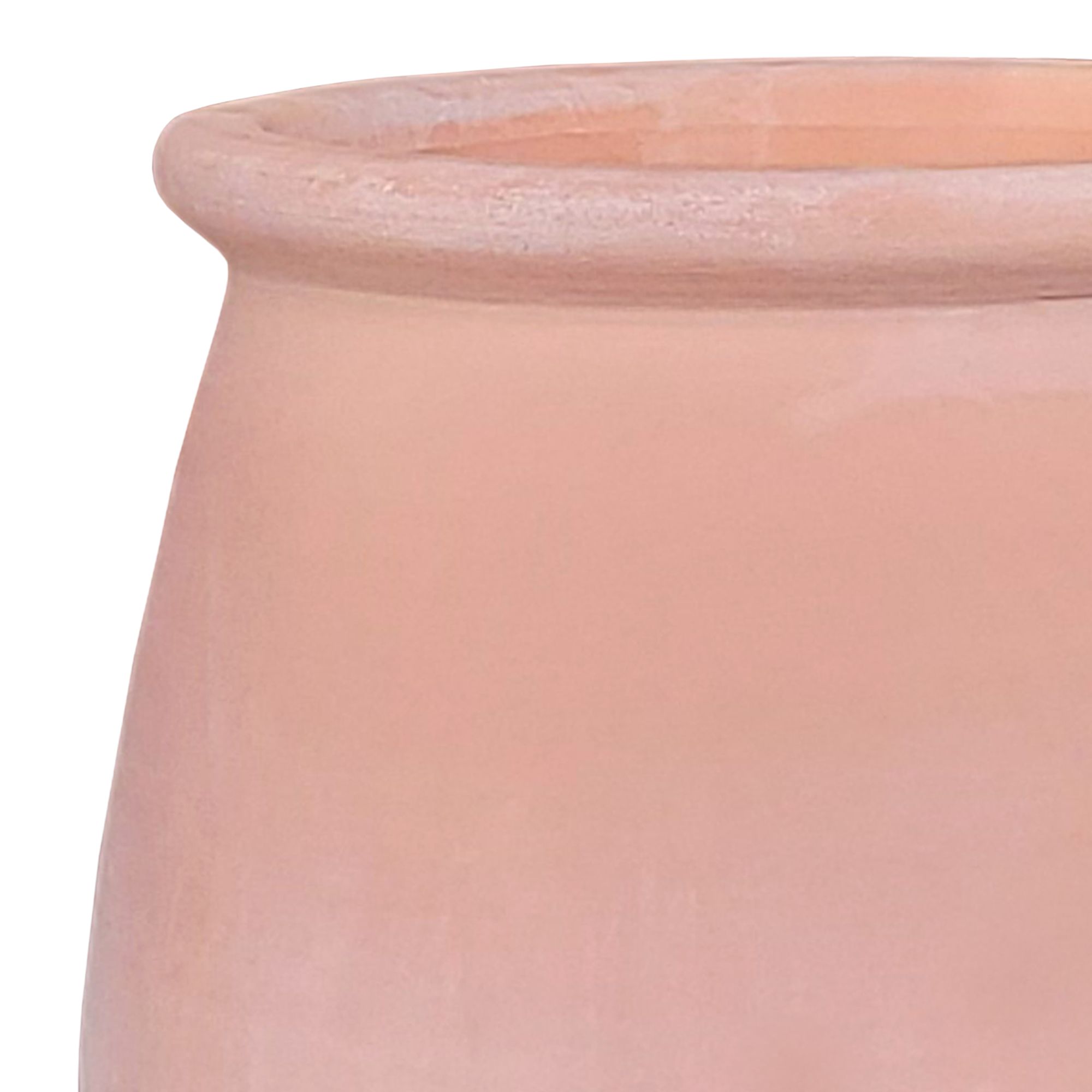 Verve Pink Whitewash Terracotta Plant pot (Dia) 35cm, (H)34cm