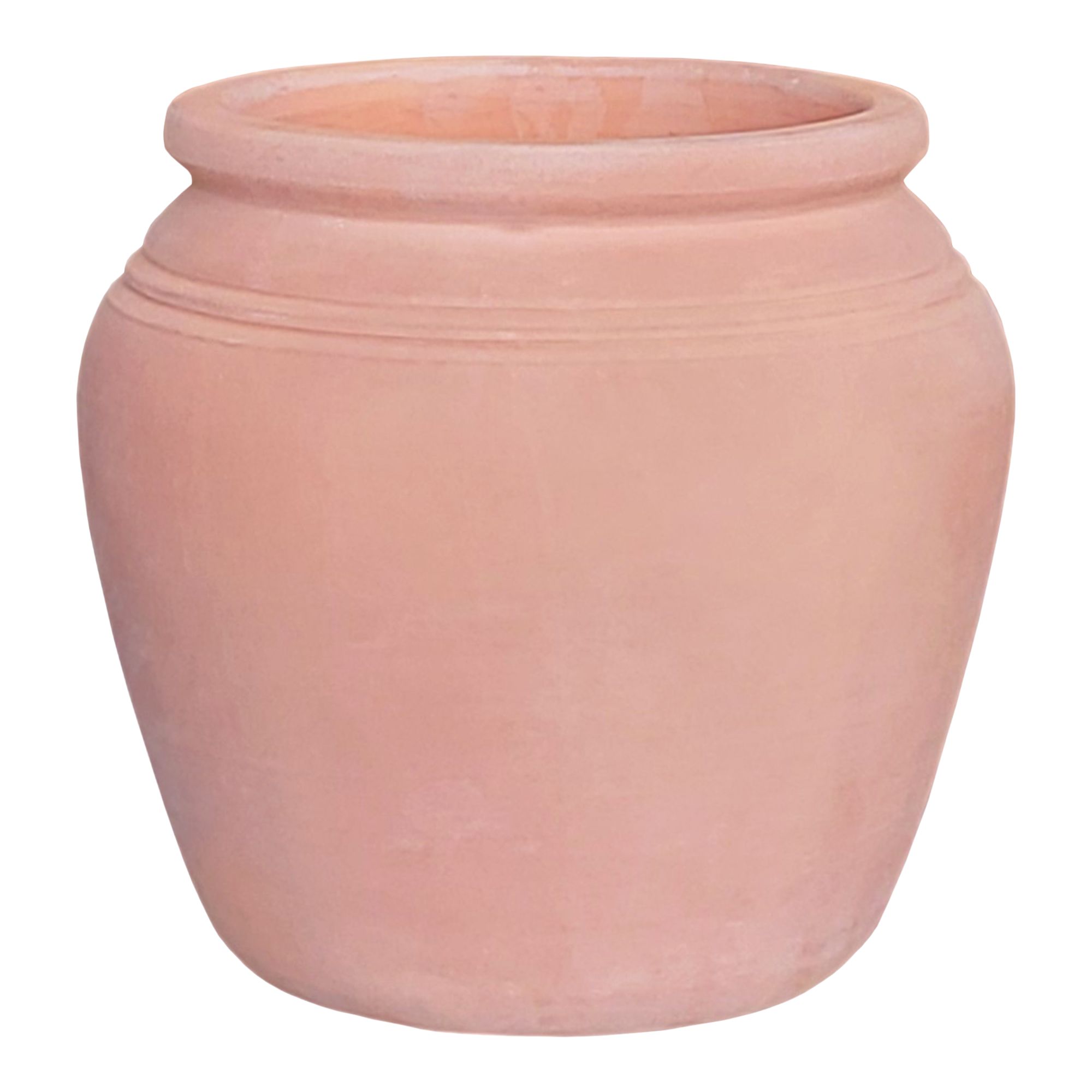 Verve Pink Whitewash Terracotta Plant pot (Dia) 35cm, (H)34cm