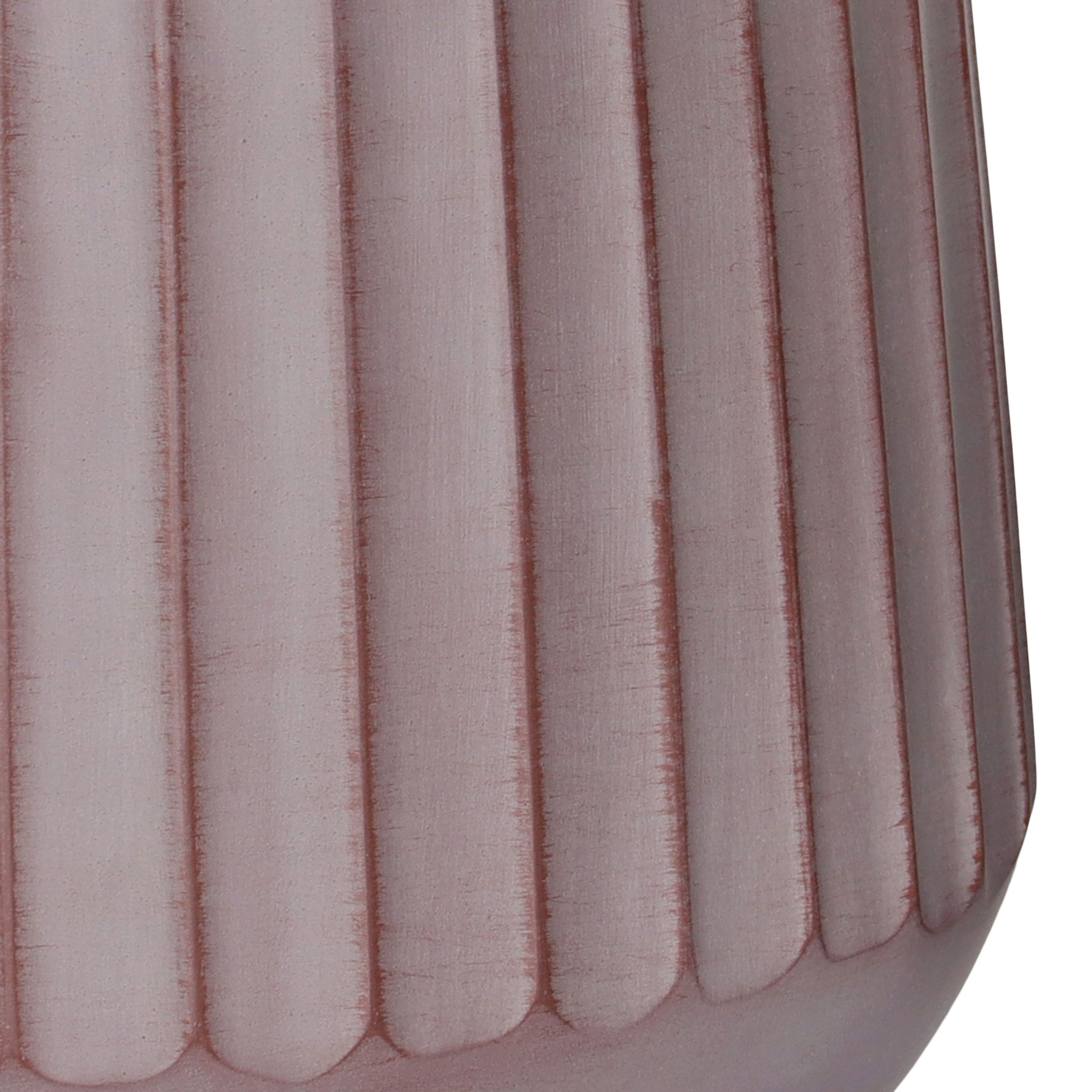 Verve Pink Wide ribbed Fibreclay Plant pot (Dia) 37cm, (H)34cm