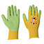 Verve Polyester (PES) Yellow & green Gardening gloves 7-9 years, Pair