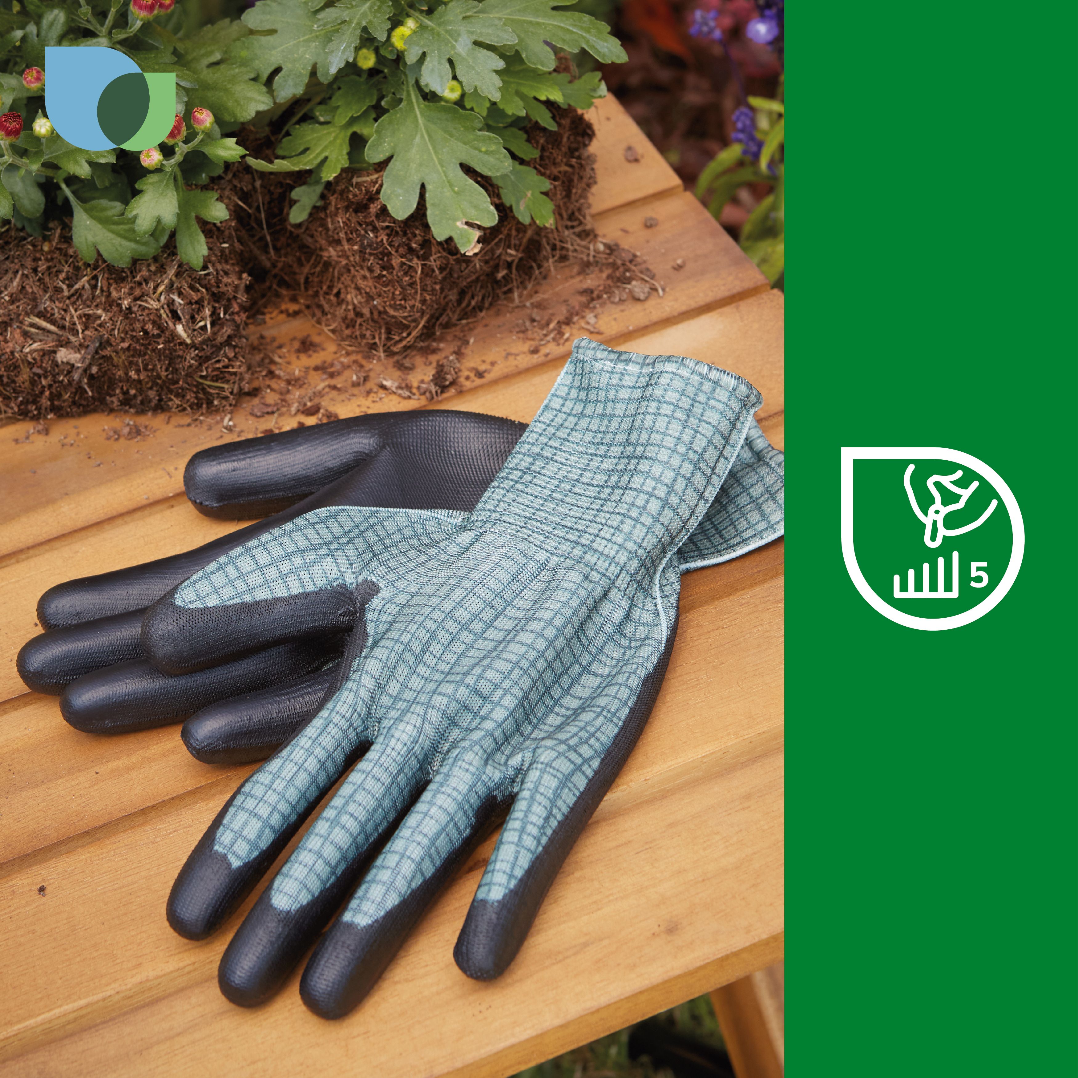 Verve Polyester & polyurethane Green Gardening gloves Large, Pair