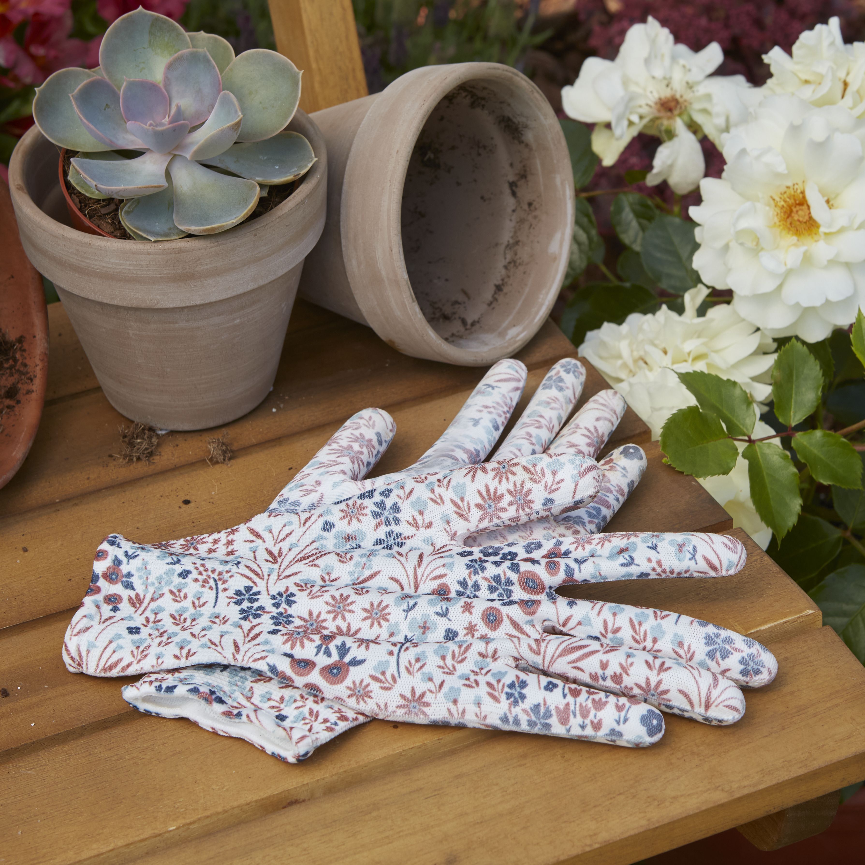 Verve Polyester & polyurethane Multi-colour Gardening gloves Medium, Pair