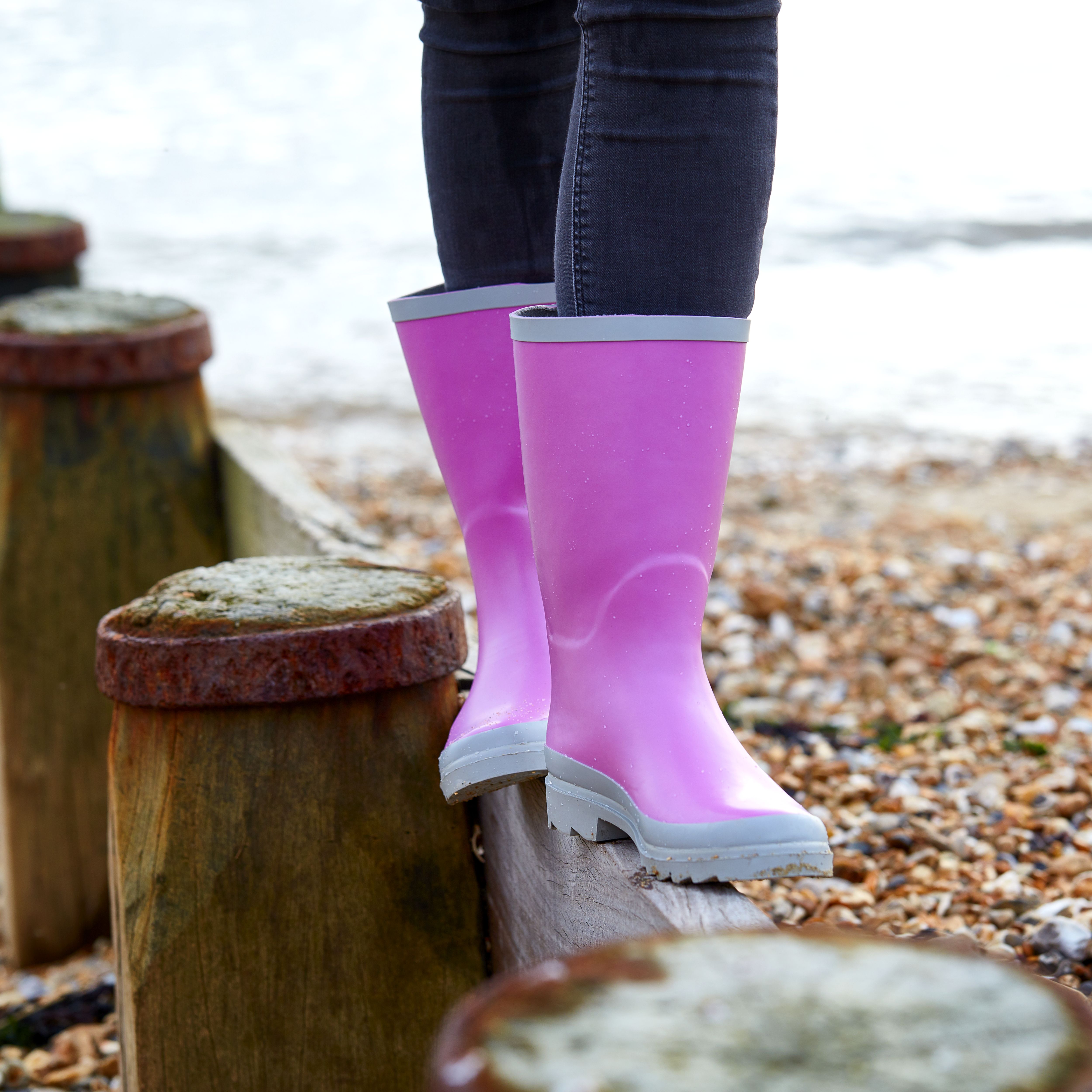 Verve Purple Wellington boots, Size 4