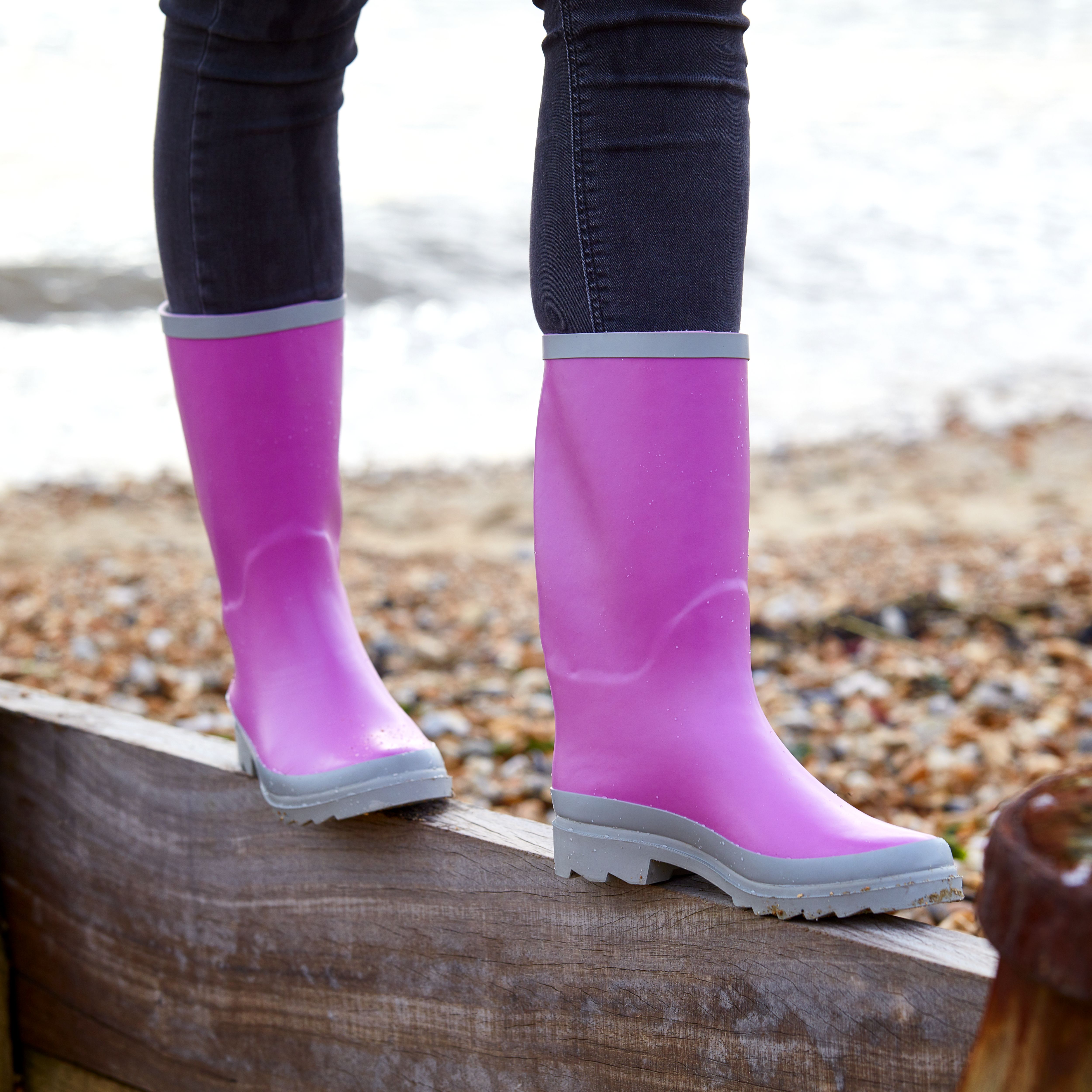 Verve Purple Wellington boots, Size 5