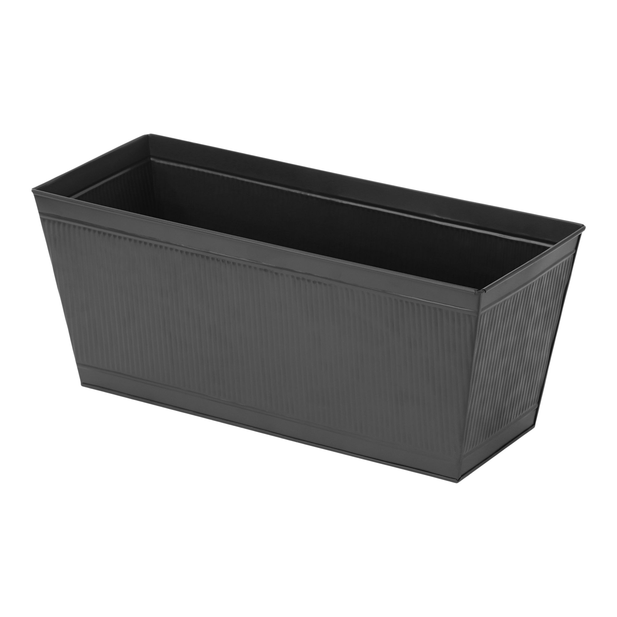 Verve Rectangular Metal Planter 6L - Grey