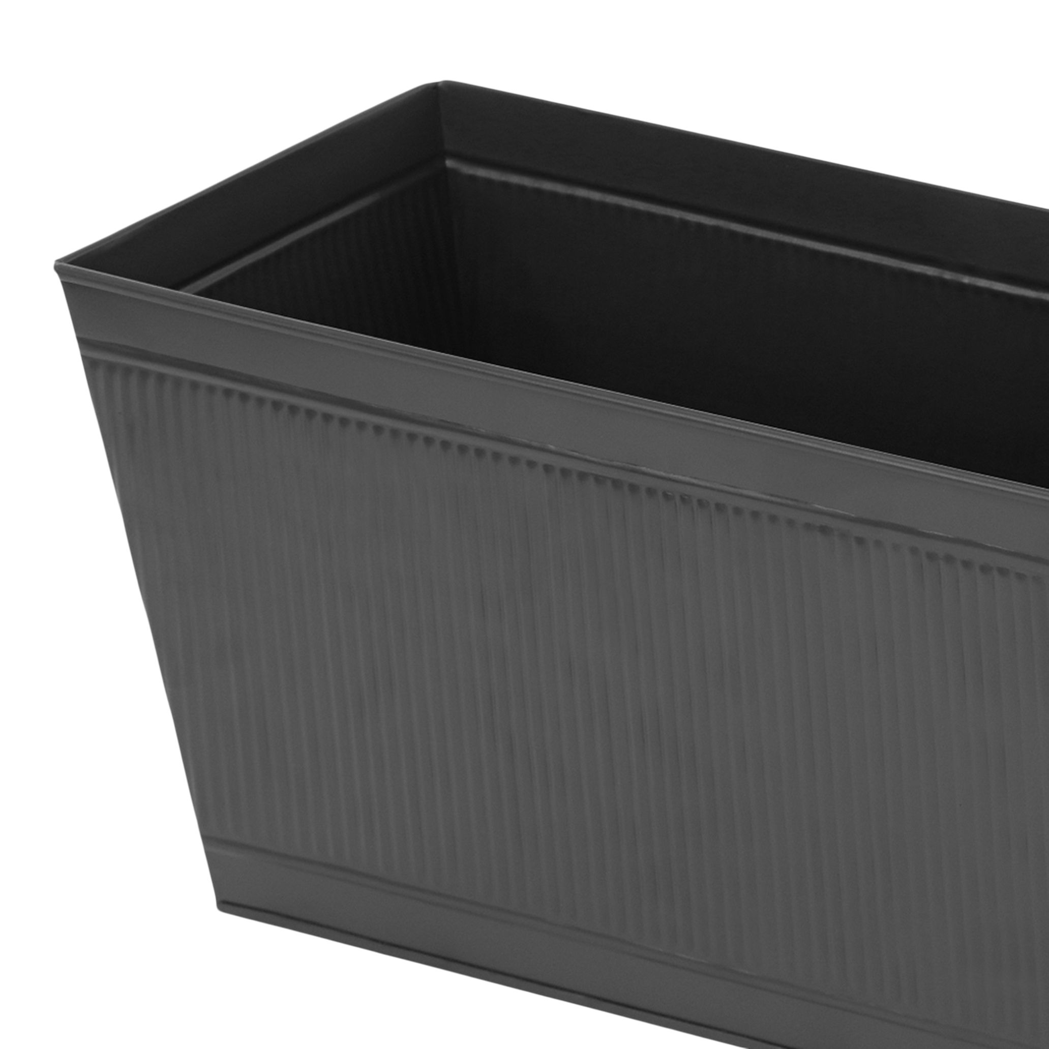 Verve Rectangular Metal Planter 6L - Grey